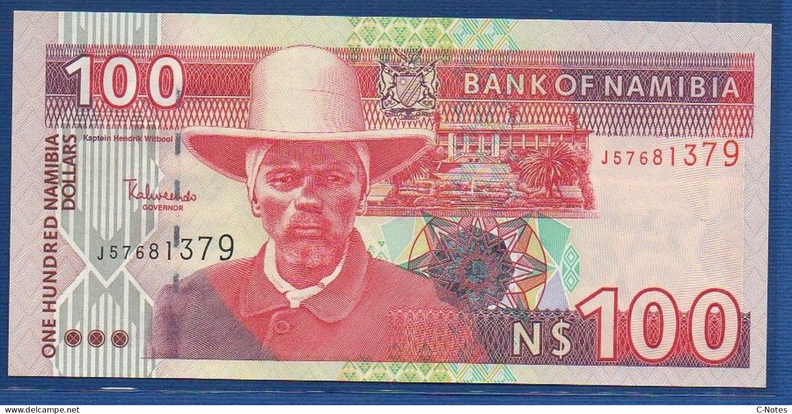 NAMIBIA - P. 9A – 100 Namibia Dollars ND, UNC, S/n J57681379  - 8 Digits Serial - Namibie