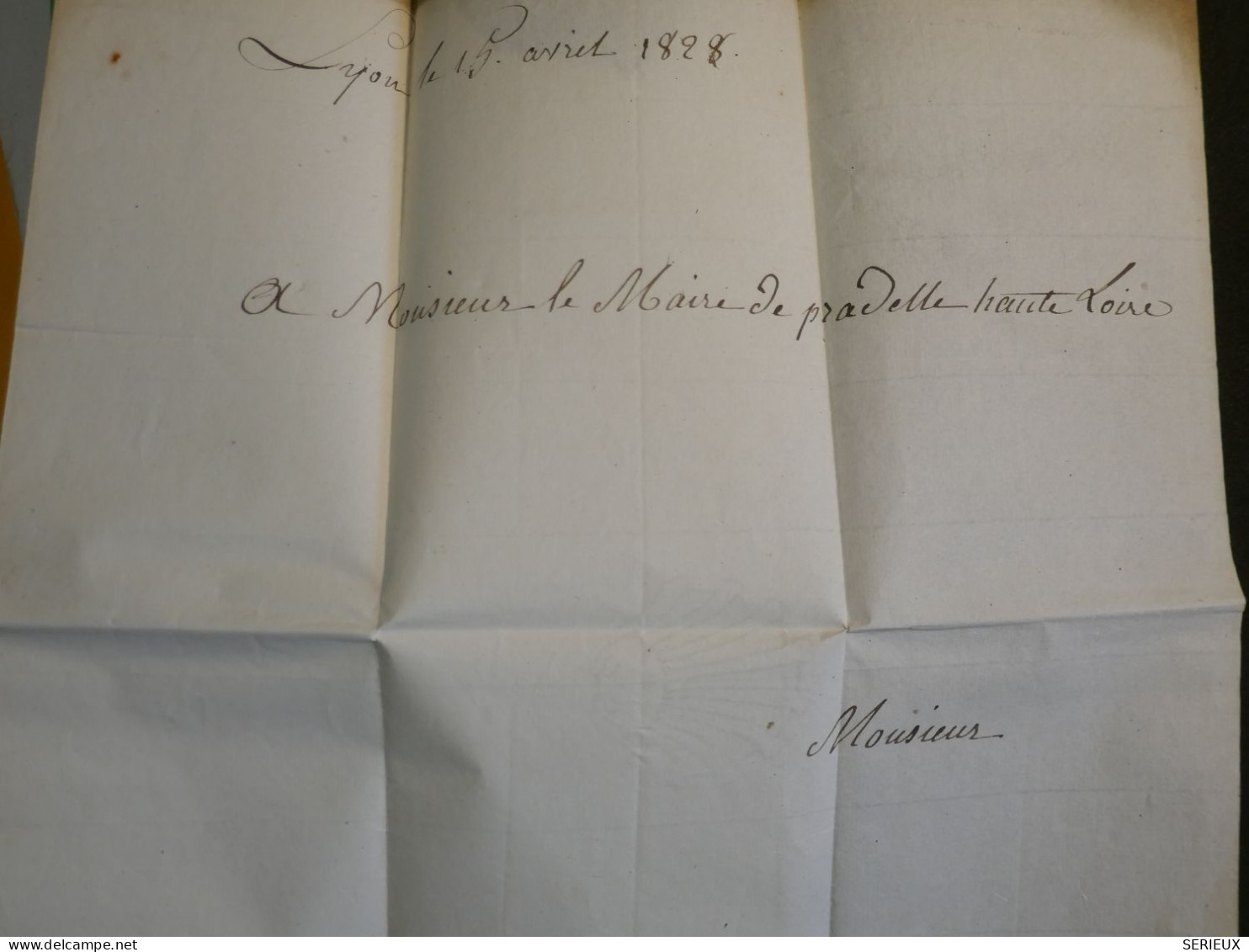 DN15 FRANCE   LETTRE  1824 LYON A PRADELLE   + AFF. INTERESSANT++ - 1801-1848: Vorläufer XIX