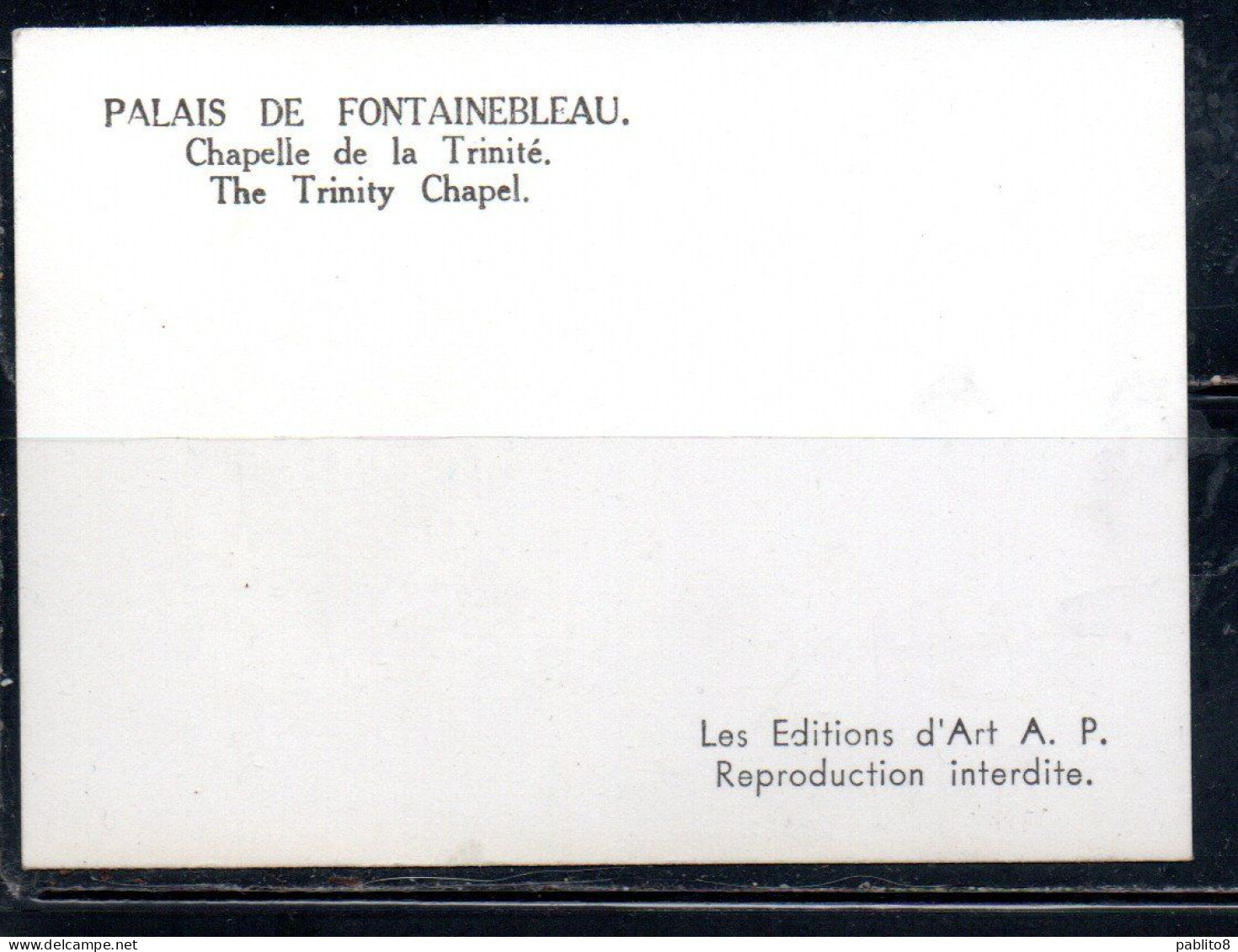 FRANCE FRANCIA PALAIS DE FONTAINEBLEAU CHAPELLE DE LA TRINITE THE TRINITY CHAPEL CARTE CARD CARTOLINA UNUSED NUOVA - Other & Unclassified