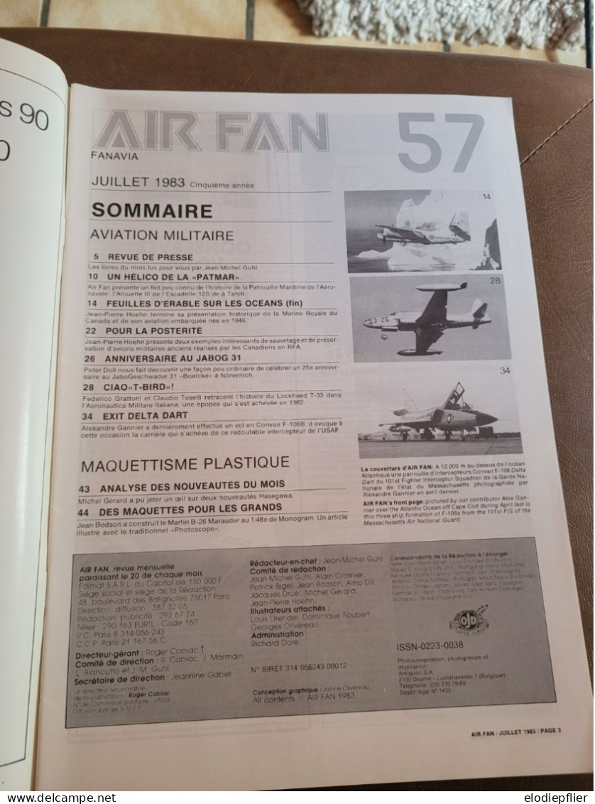 Air Fan. N°57. Juillet 1983. Le Mensuel De L'aéronautique Militaire Internationale - Aviation