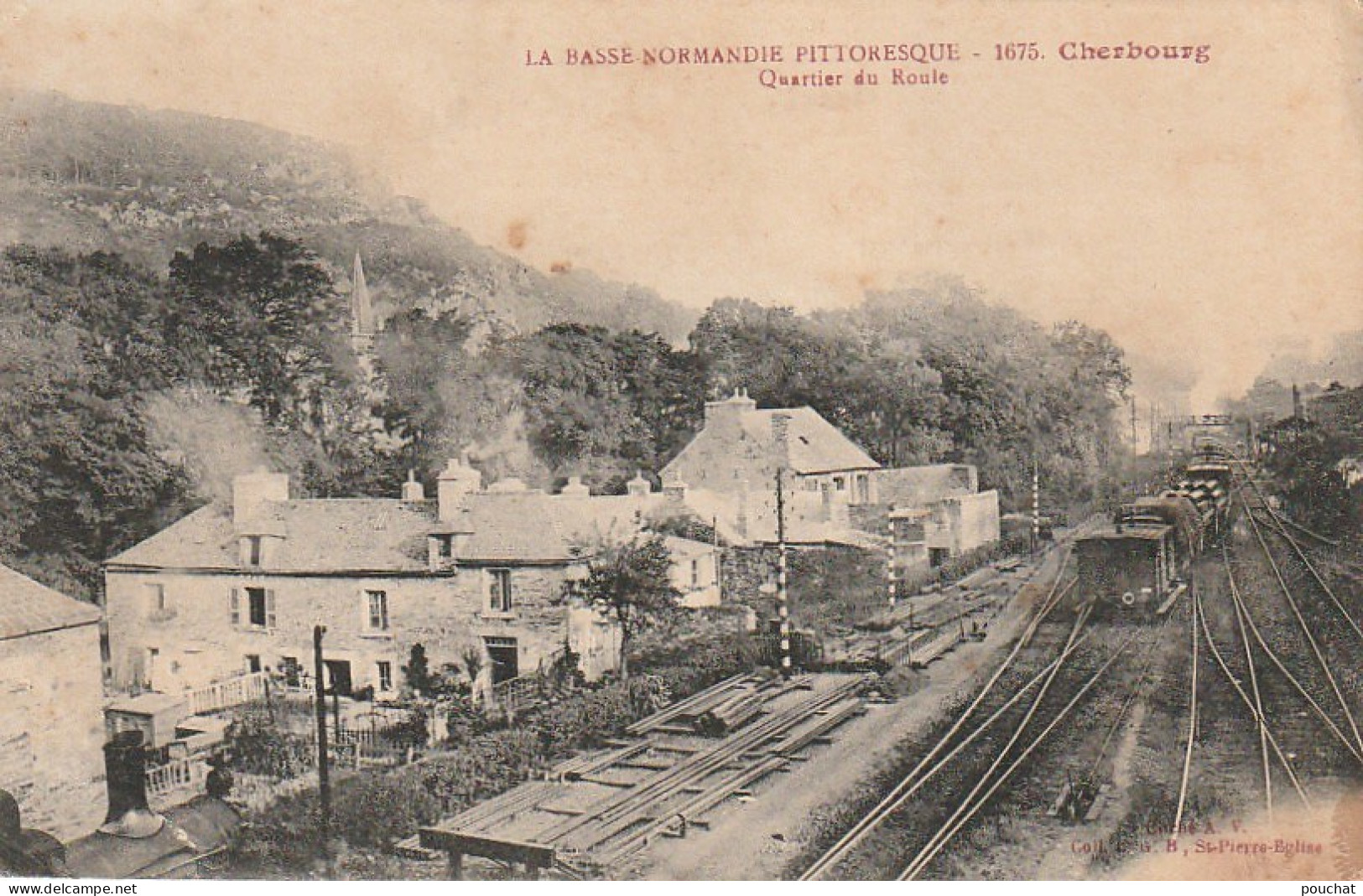 EP 22 -(50) CHERBOURG  -  QUARTIER DU ROULE  -  TRAIN , VOIES FERREES -  2 SCANS - Cherbourg