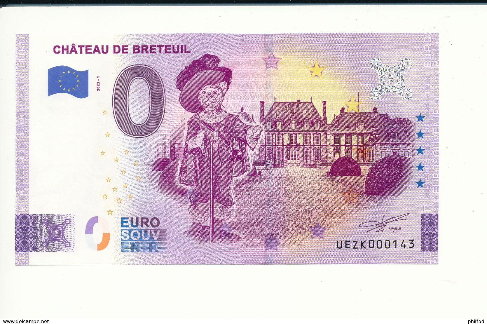 Billet Touristique 0 Euro - CHÂTEAU DE BRETEUIL - UEZK - 2023-1  N° 143 - Otros & Sin Clasificación