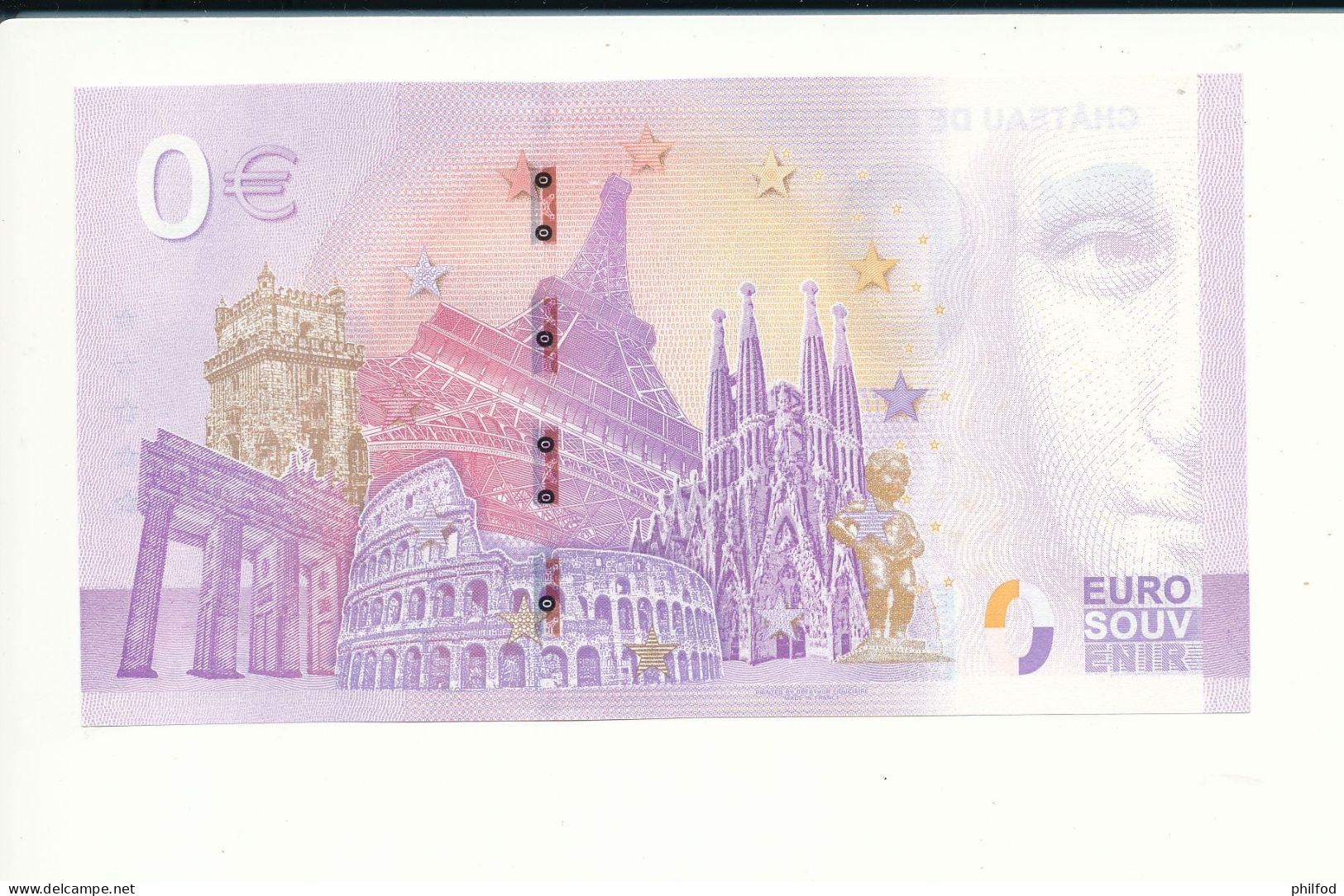 Billet Touristique 0 Euro - CHÂTEAU DE BRETEUIL - UEZK - 2023-1  N° 143 - Otros & Sin Clasificación