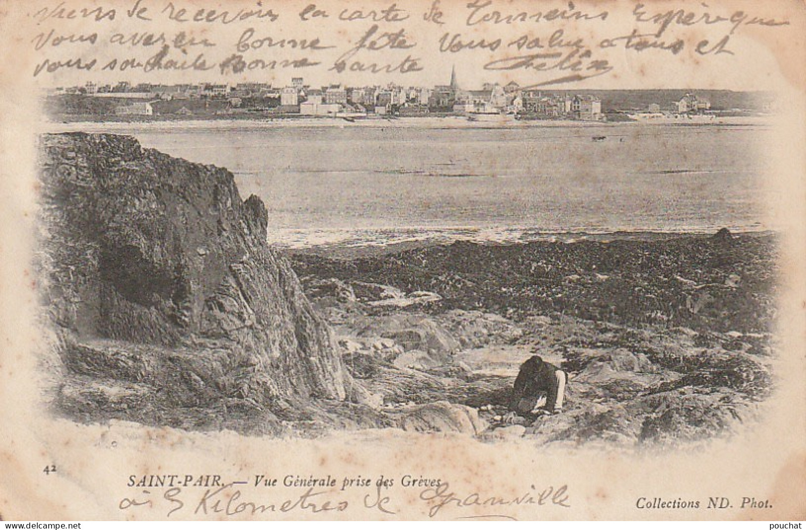 EP 22 -(50) SAINT PAIR  -  VUE GENERALE PRISE DES GREVES   - 2 SCANS - Saint Pair Sur Mer