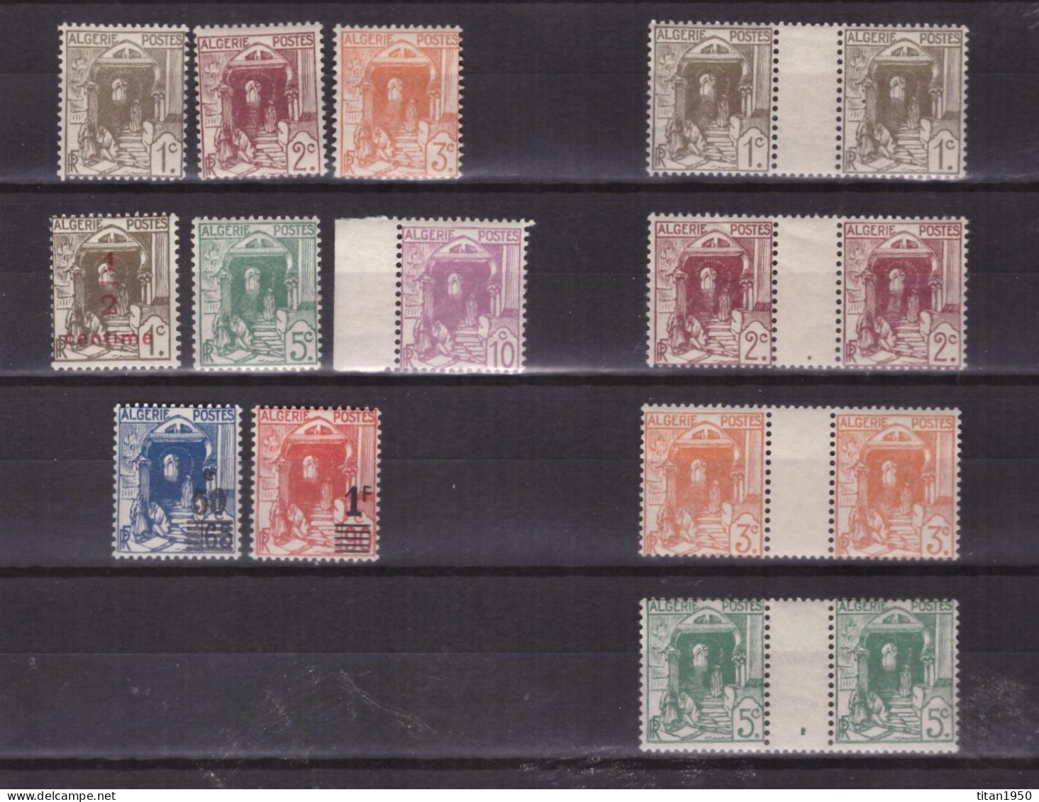 Algérie - 1926-1942 - Vue D'Alger  - Lot De 8 Et 4 Paires - Timbres Neufs ** Cote 10 € - Ungebraucht