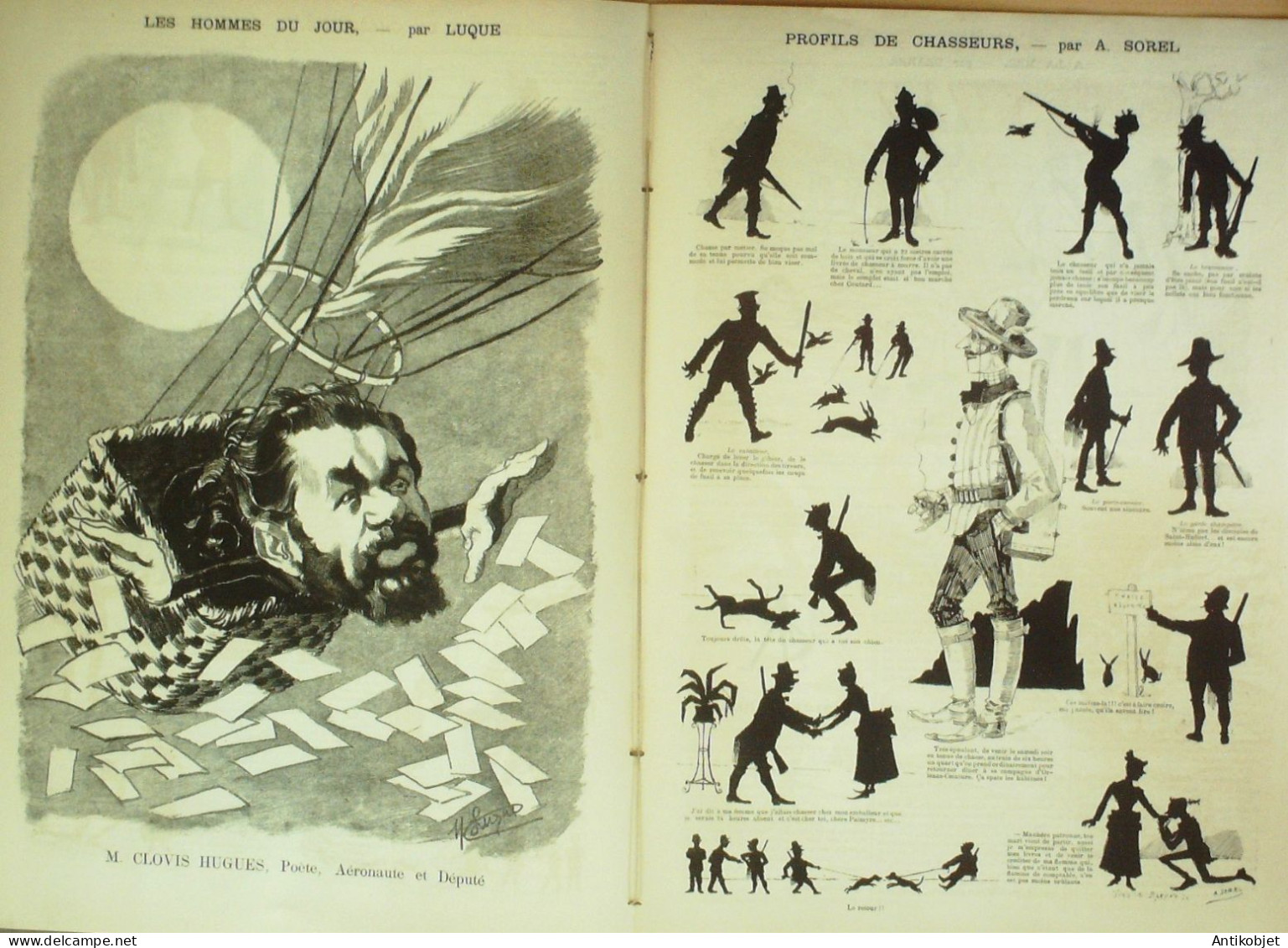 La Caricature 1884 N°249 Festin De Divorce Robida Chasseurs Sorel Clovis Hugues Par Luque - Riviste - Ante 1900