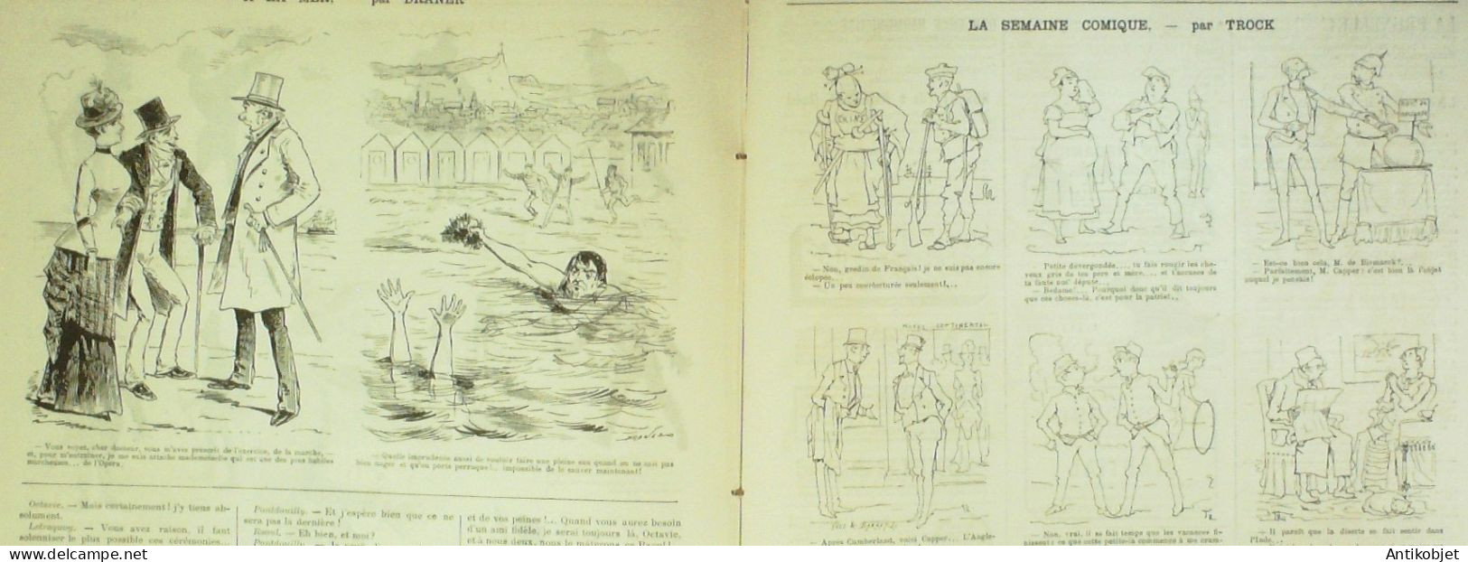 La Caricature 1884 N°249 Festin De Divorce Robida Chasseurs Sorel Clovis Hugues Par Luque - Magazines - Before 1900