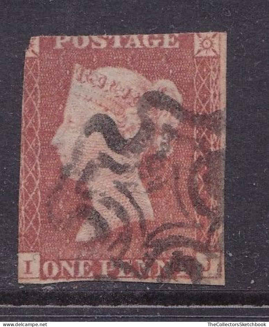GB Victoria Penny Red Imperf  With Maltese Cross ; No Margins/ Cut Into - Gebruikt