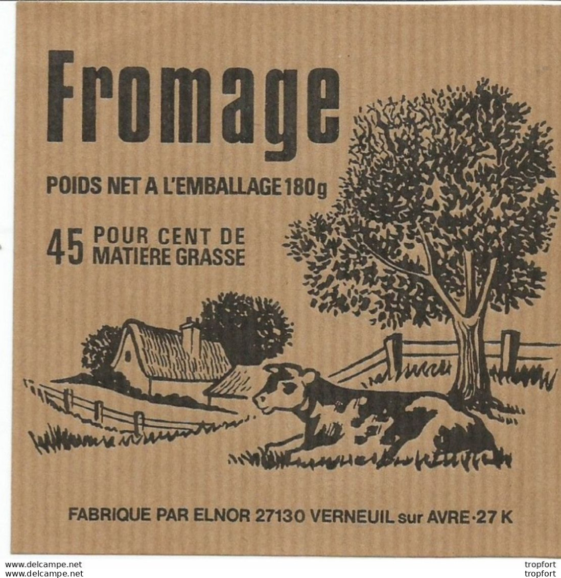 TD / Cheese Label Etiquette Ancienne Fromage VERNEUIL SUR AVRE - Quesos