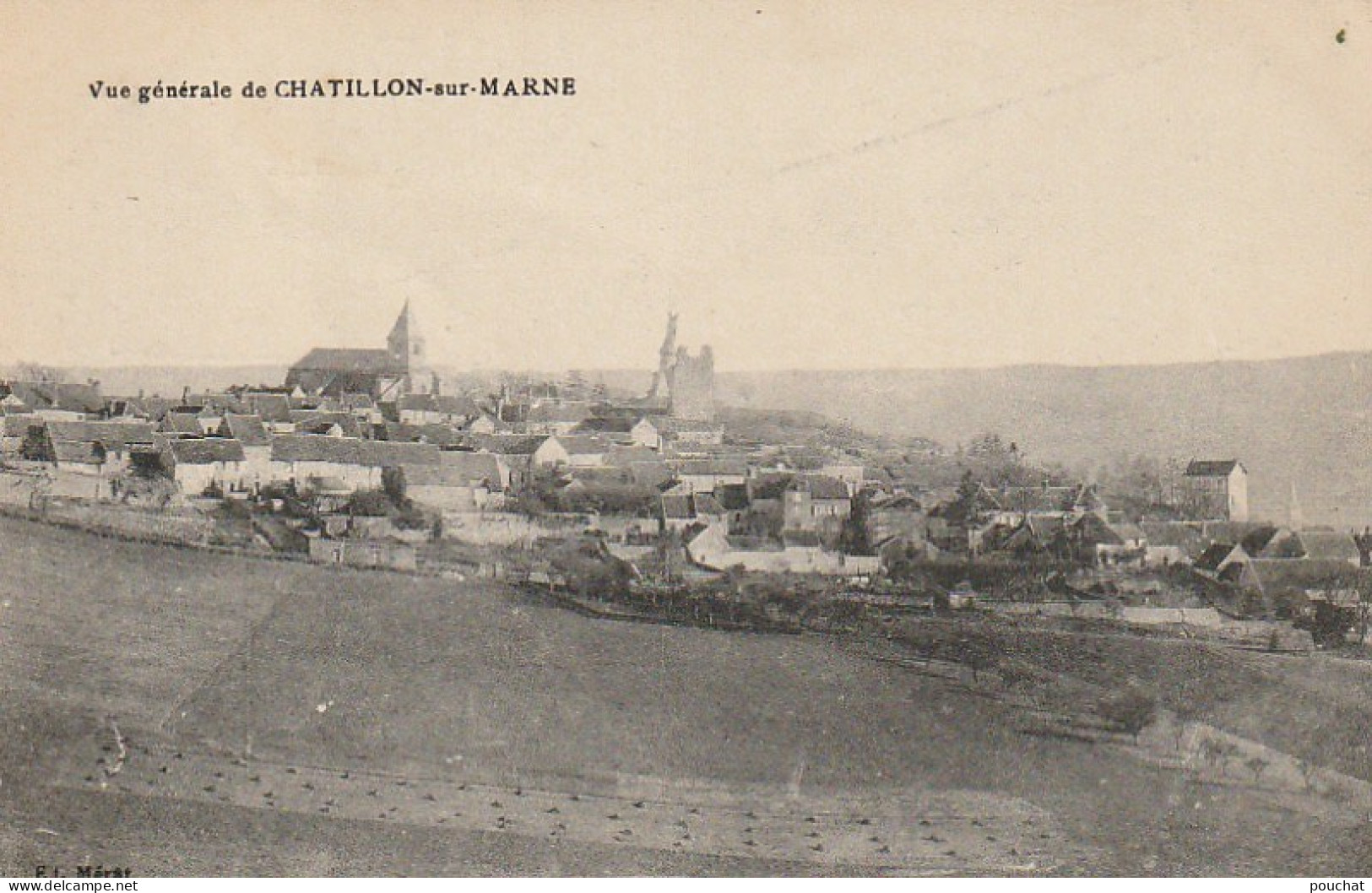 EP 23 -(51) VUE GENERALE DE CHATILLON SUR MARNE   - 2 SCANS - Châtillon-sur-Marne