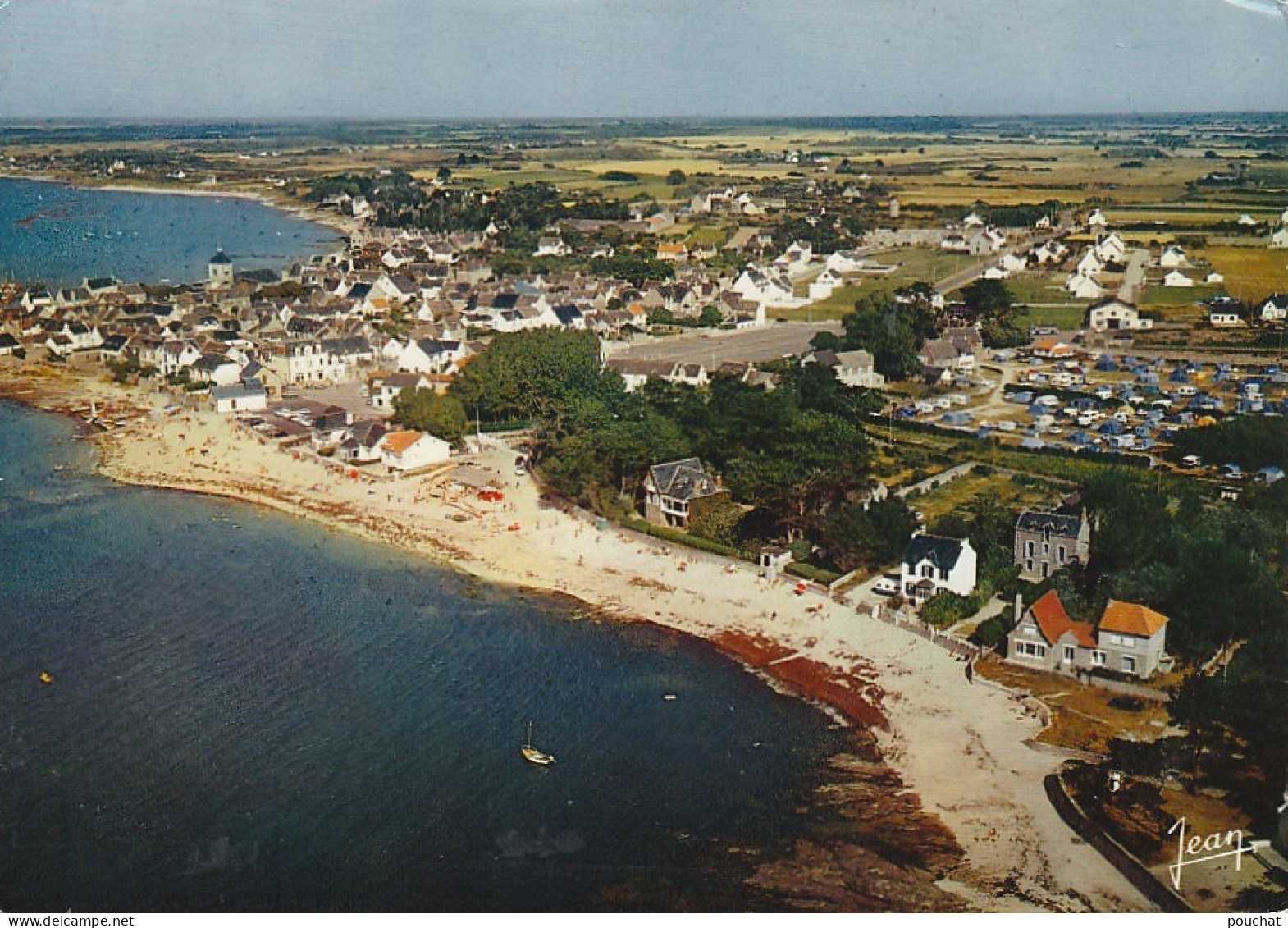 EP 7 -(44) PIRIAC SUR MER  -  VUE GENERALE ET LA PLAGE  -  CARTE COULEURS    - 2 SCANS - Piriac Sur Mer