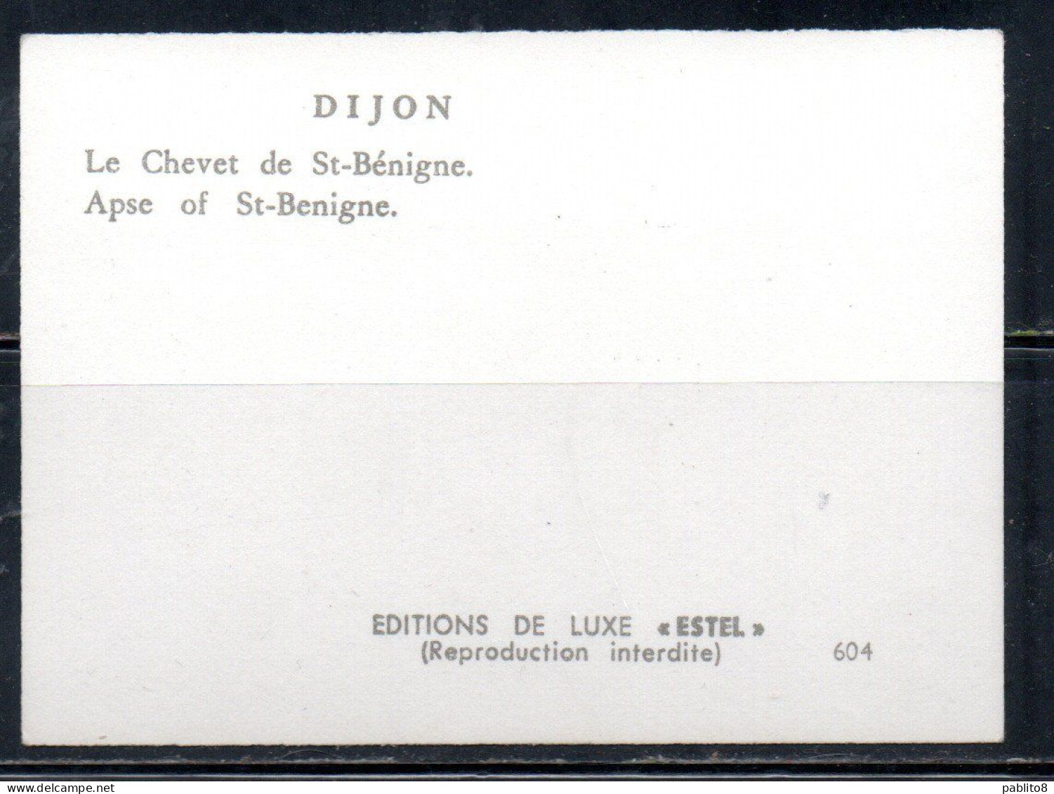 FRANCE FRANCIA DIJON LE CHEVET DE ST-BENIGNE APSE CARTE CARD CARTOLINA UNUSED NUOVA - Sonstige & Ohne Zuordnung