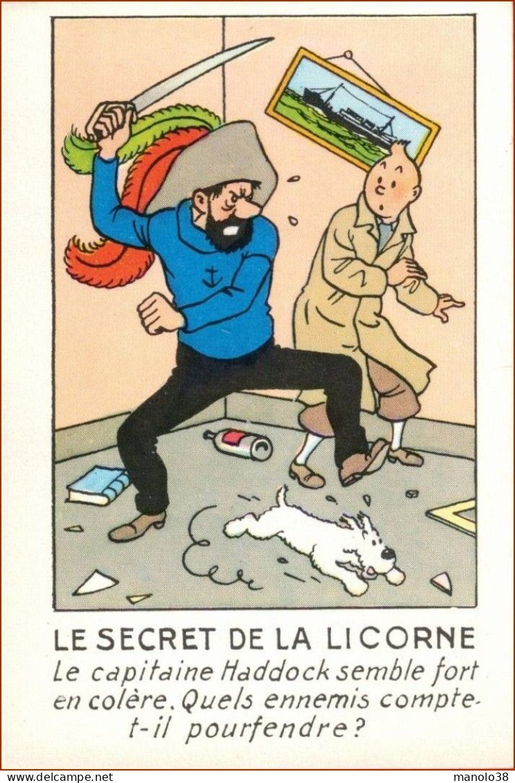 Le Secret De La Licorne. Chromo Tintin. Hergé. Chromo Casterman Publicitaire édition 1976. - Sammelbilderalben & Katalogue