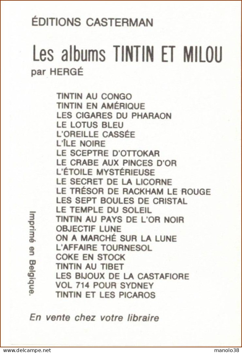 Le Secret De La Licorne. Chromo Tintin. Hergé. Chromo Casterman Publicitaire édition 1976. - Albums & Catalogues