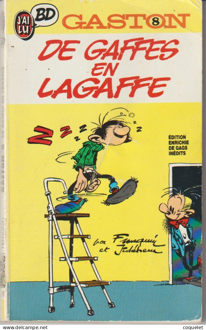 GASTON N° "j'ai Lu" De Gaffes En Lagaffe Livre De 124 Pages Reprenant Les 1ers Gags De L'album N°6 Par DUPUIS En 1968 - Franquin
