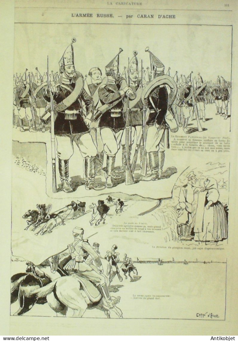 La Caricature 1884 N°250 L'Armée Russe Caran D'Ache - Magazines - Before 1900