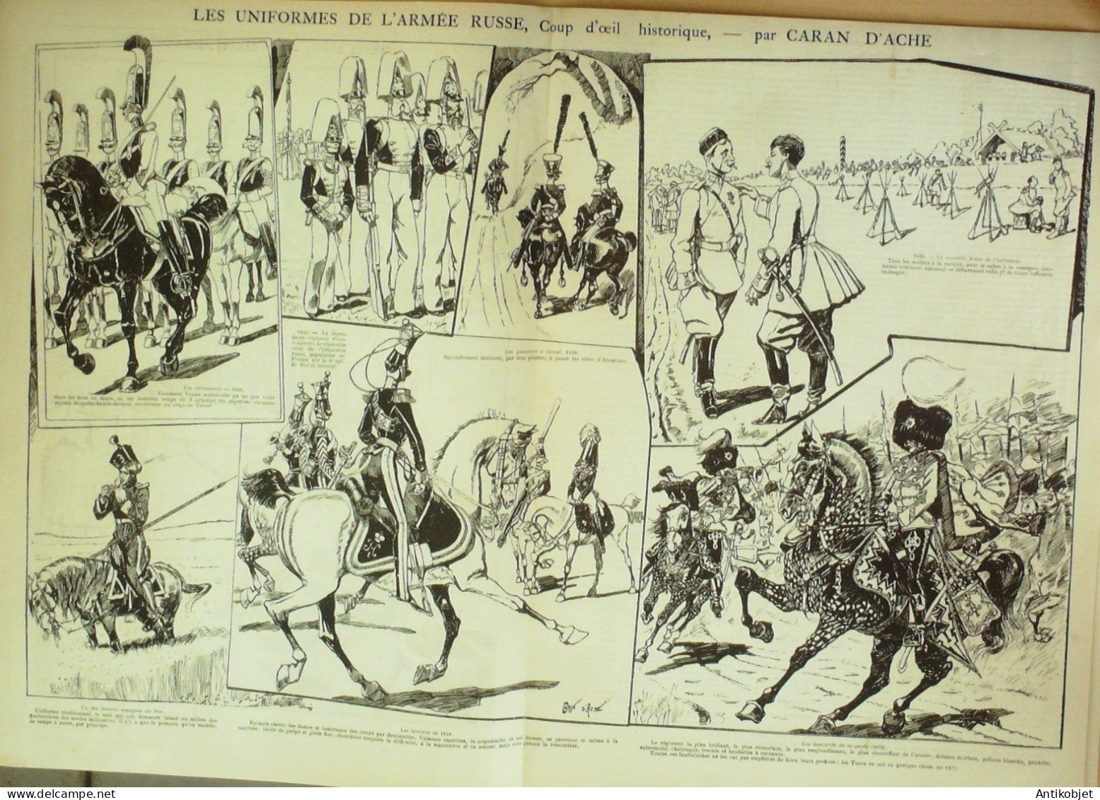 La Caricature 1884 N°250 L'Armée Russe Caran D'Ache - Revistas - Antes 1900