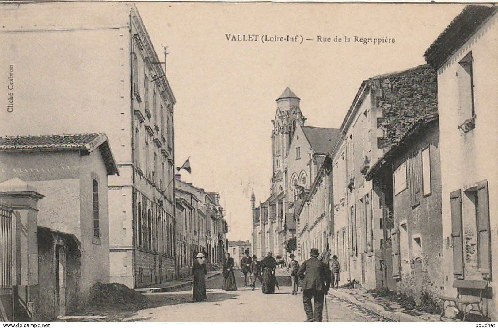 EP 9 -(44) VALLET  -  RUE DE LA REGRIPPIERE - ANIMATION -  VILLAGEOIS  -   2 SCANS - Andere & Zonder Classificatie