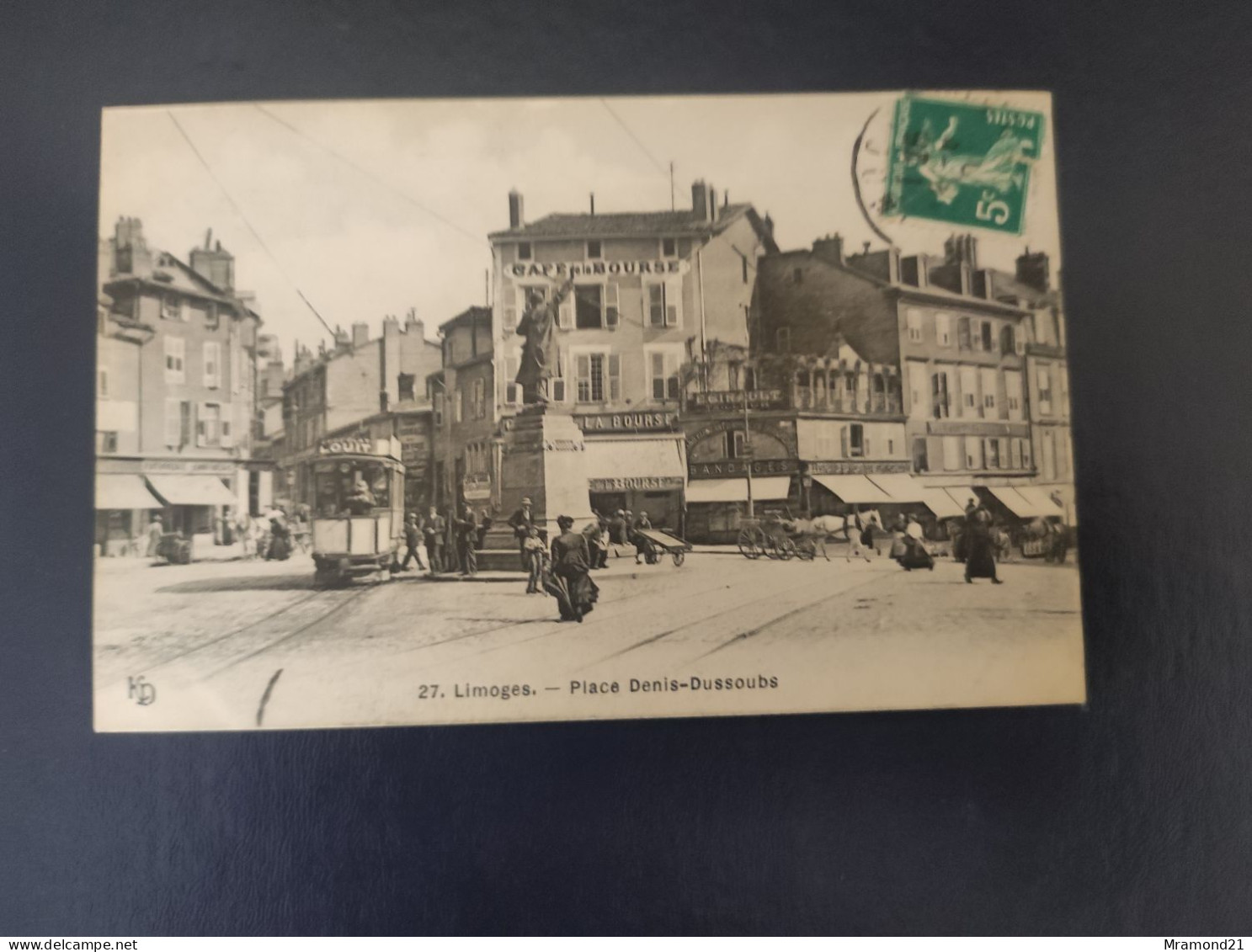 Cpa De Limoges Place Denis Dussoubs Belle Animation - Limoges