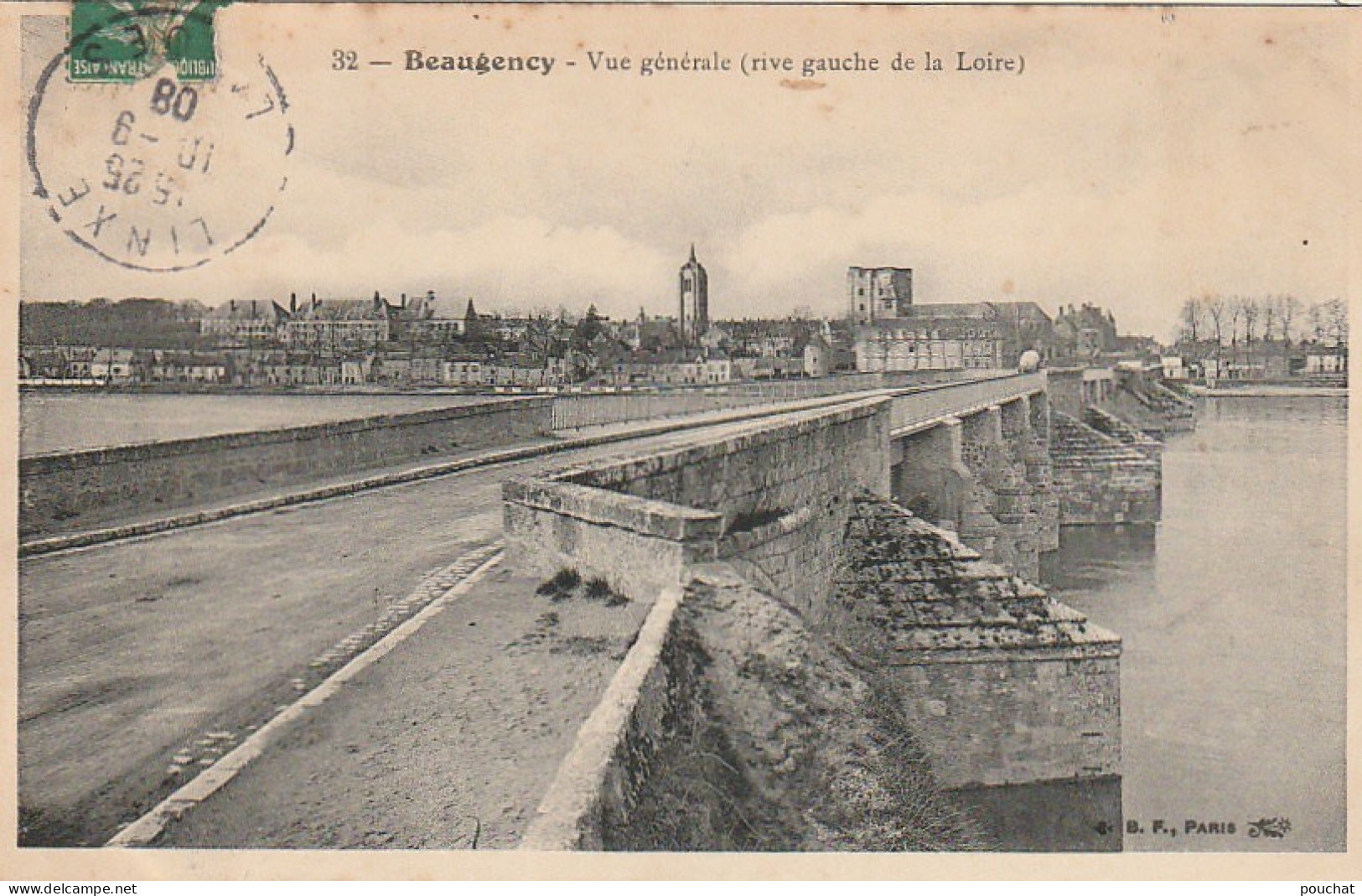 EP 10 -(45) BEAUGENCY  -  VUE GENERALE  ( RIVE GAUCHE DE LA LOIRE) -  2 SCANS - Beaugency