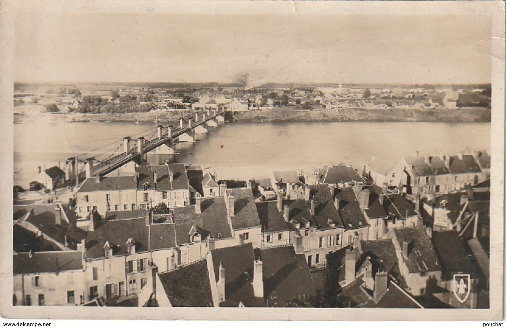 EP 11 -(45) JARGEAU  -  VUE GENERALE  ET PONT SUR LA LOIRE    -  2 SCANS - Jargeau