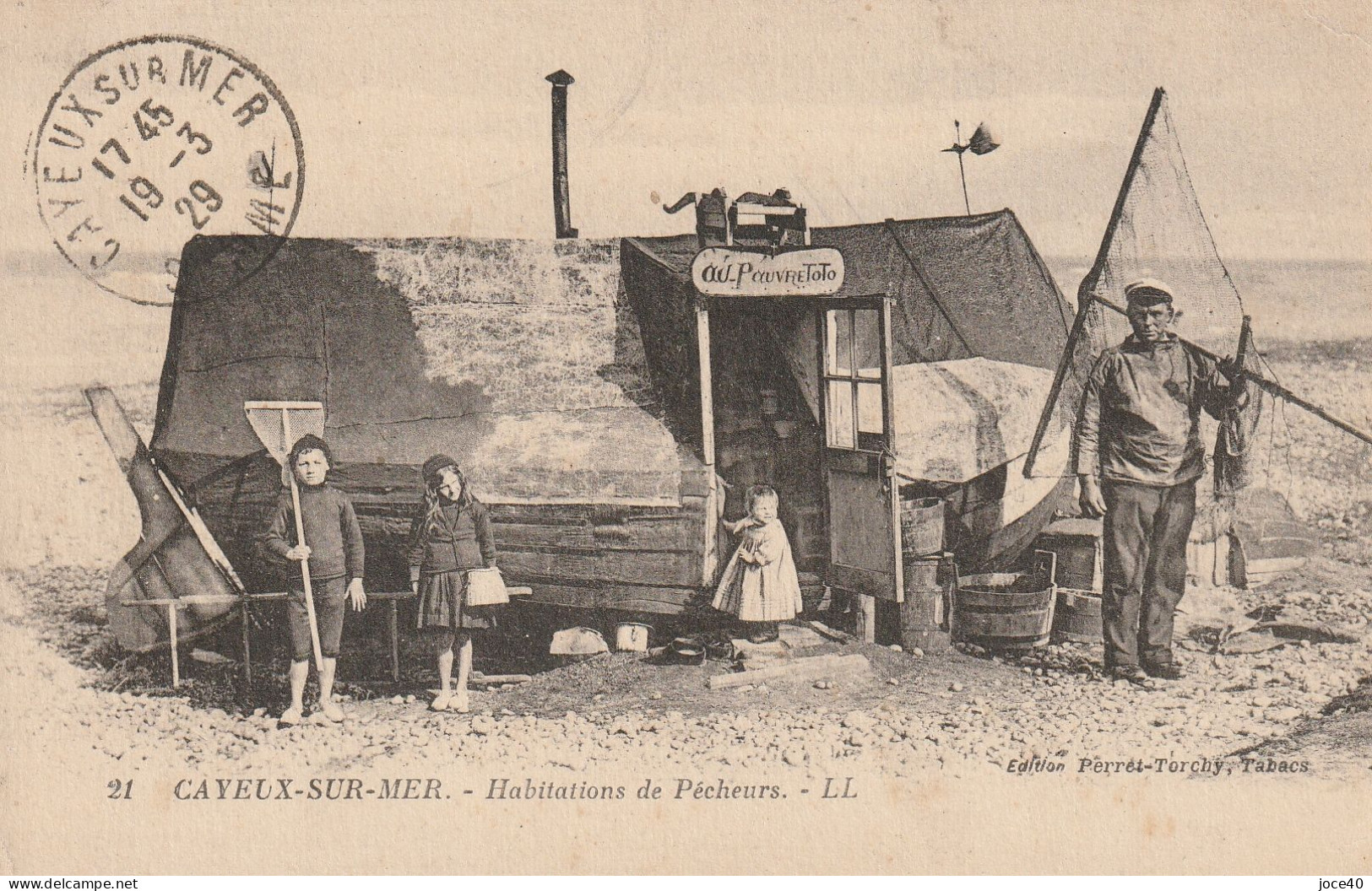 CAYEUX-sur-MER, Habitations De Pêcheurs, Au Pauvre TOTO, Enfants - Other & Unclassified