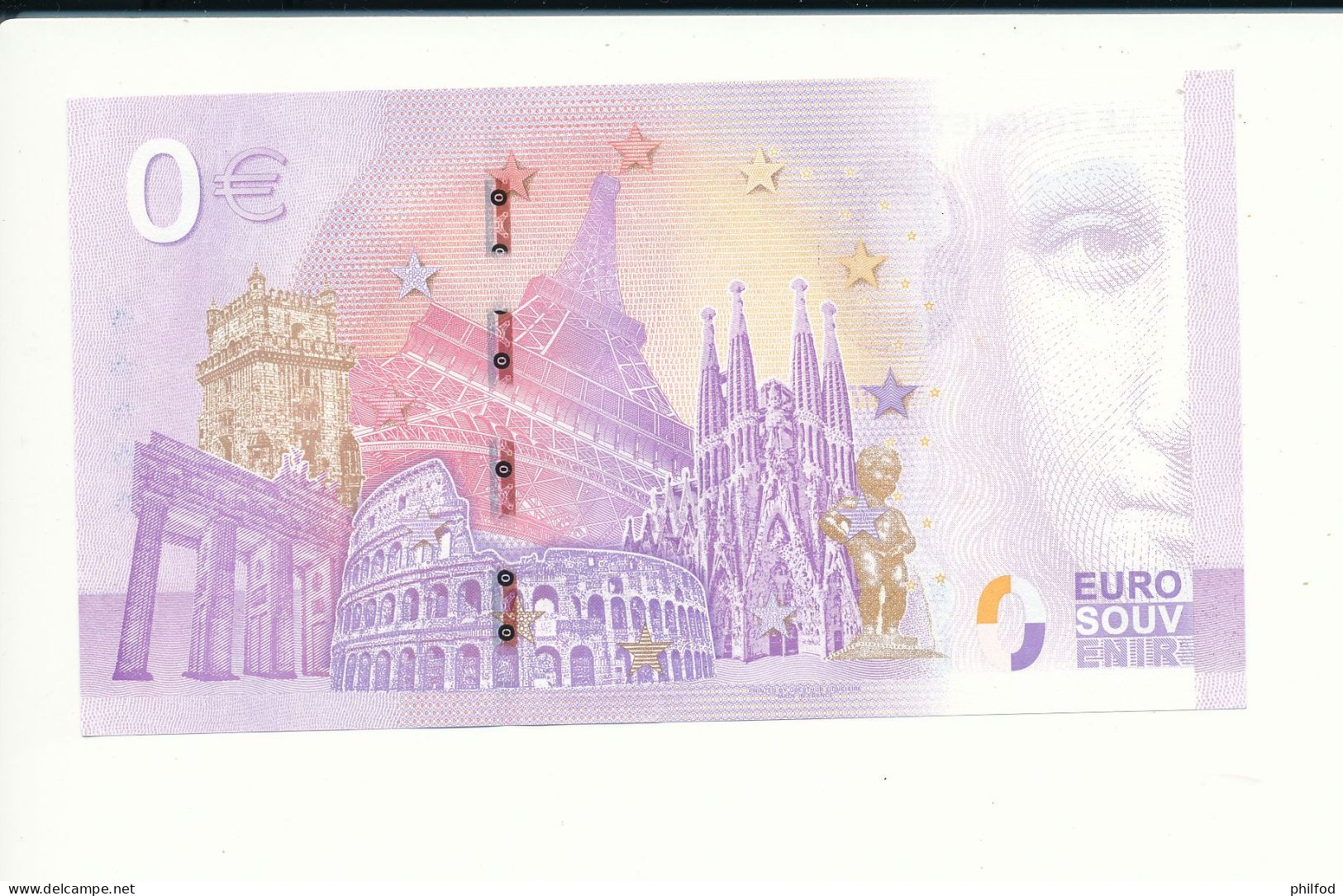 Billet Touristique 0 Euro - LE TOUQUET-PARIS-PLAGE - UEZP - 2023-1  N° 172 - Altri & Non Classificati