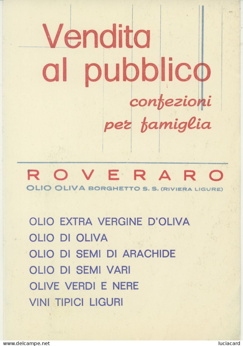 PUBBLICITà OLIO ROVERARO BORGHETTO S.SPIRITO - Advertising