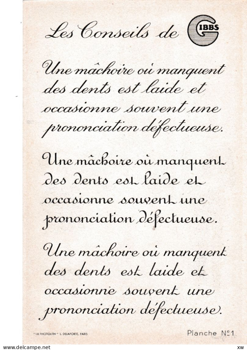SERIE De 8 Publicités Du Dentifrice Gibbs De L' Illustrateur Peynet (8 Scans) Avec Un Texte Différent Aux Dos - 28-04-24 - Peynet