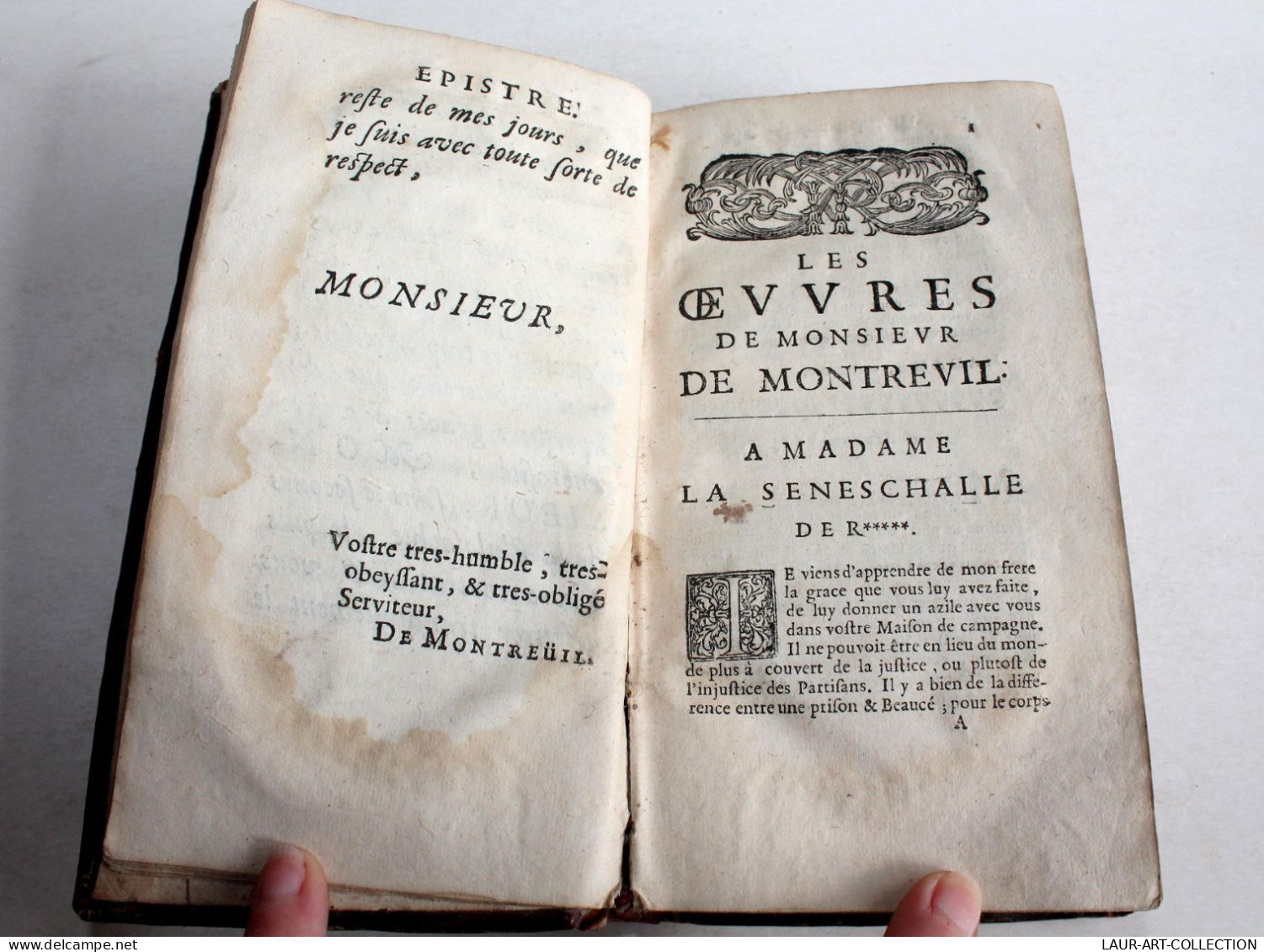 LES OEUVRES DE MONSIEUR DE MONTREUIL 1671 CLAUDE BARBIN, POESIE ET LITTERATURE / ANCIEN LIVRE DU XVIIe SIECLE (2204.9) - Bis 1700