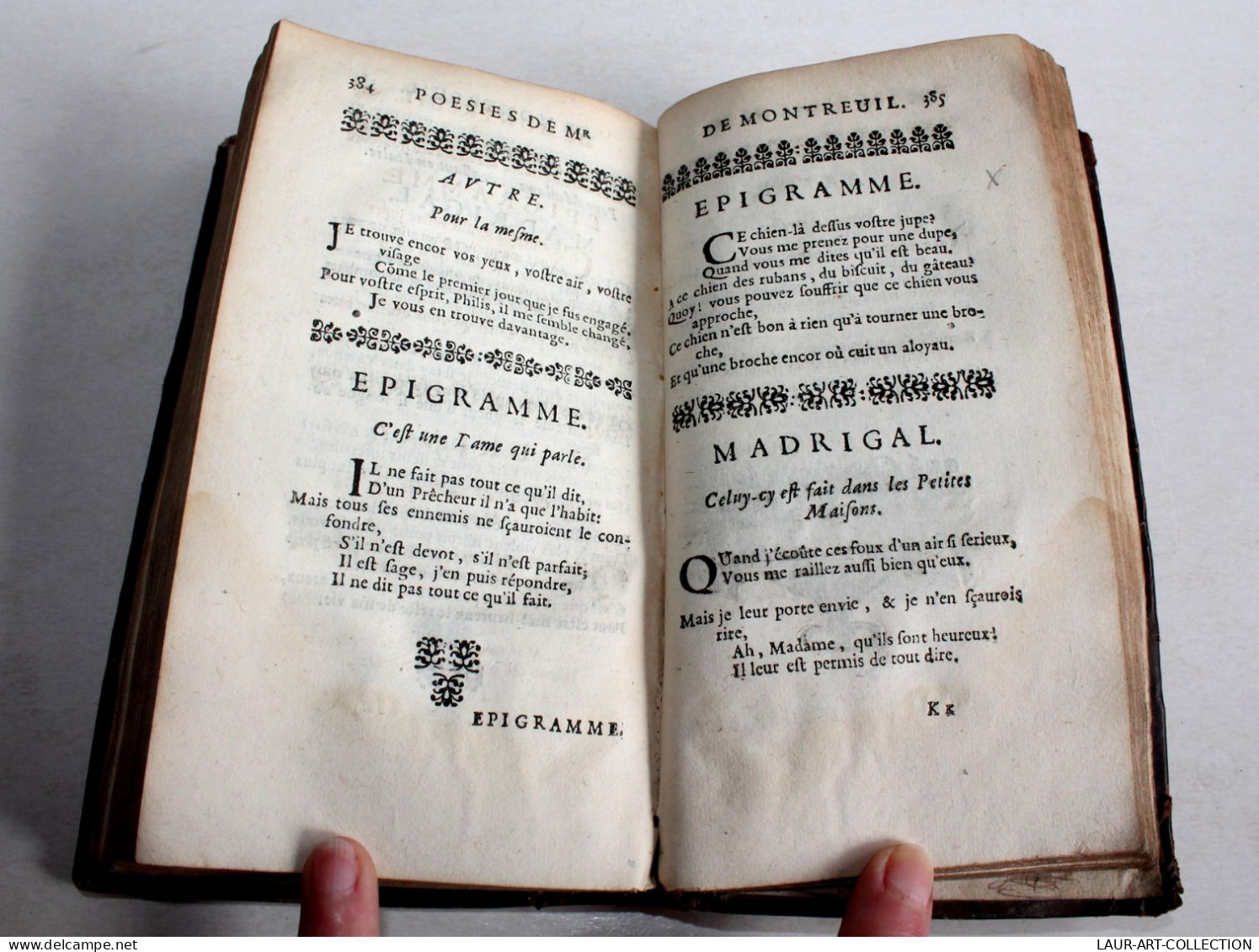 LES OEUVRES DE MONSIEUR DE MONTREUIL 1671 CLAUDE BARBIN, POESIE ET LITTERATURE / ANCIEN LIVRE DU XVIIe SIECLE (2204.9) - Jusque 1700