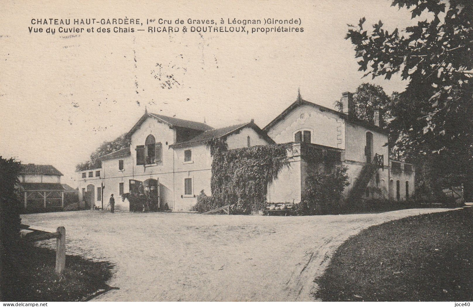 Léognan, Château Haut-Gardère, 1er Cru De Graves, Cuvier Et Chais, Ricard Et Doutreloux Propriétaires - Autres & Non Classés