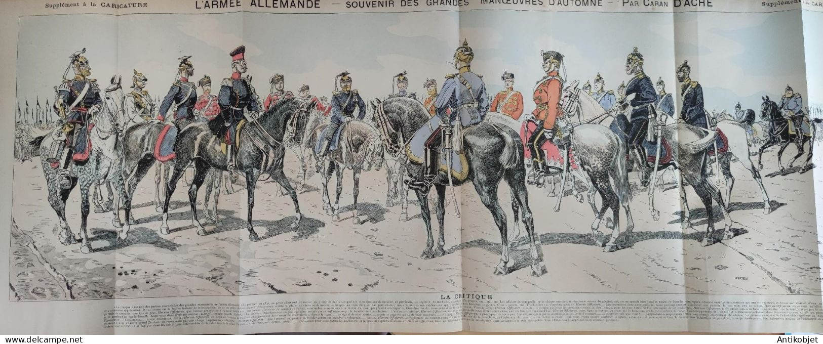 La Caricature 1884 N°253 Cavalerie Allemande Caran D'Ache - Magazines - Before 1900