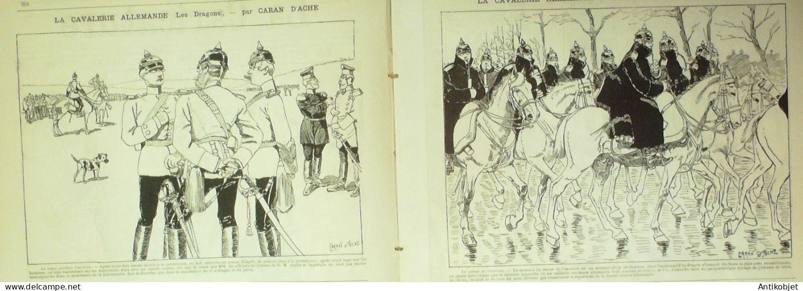 La Caricature 1884 N°253 Cavalerie Allemande Caran D'Ache - Revues Anciennes - Avant 1900