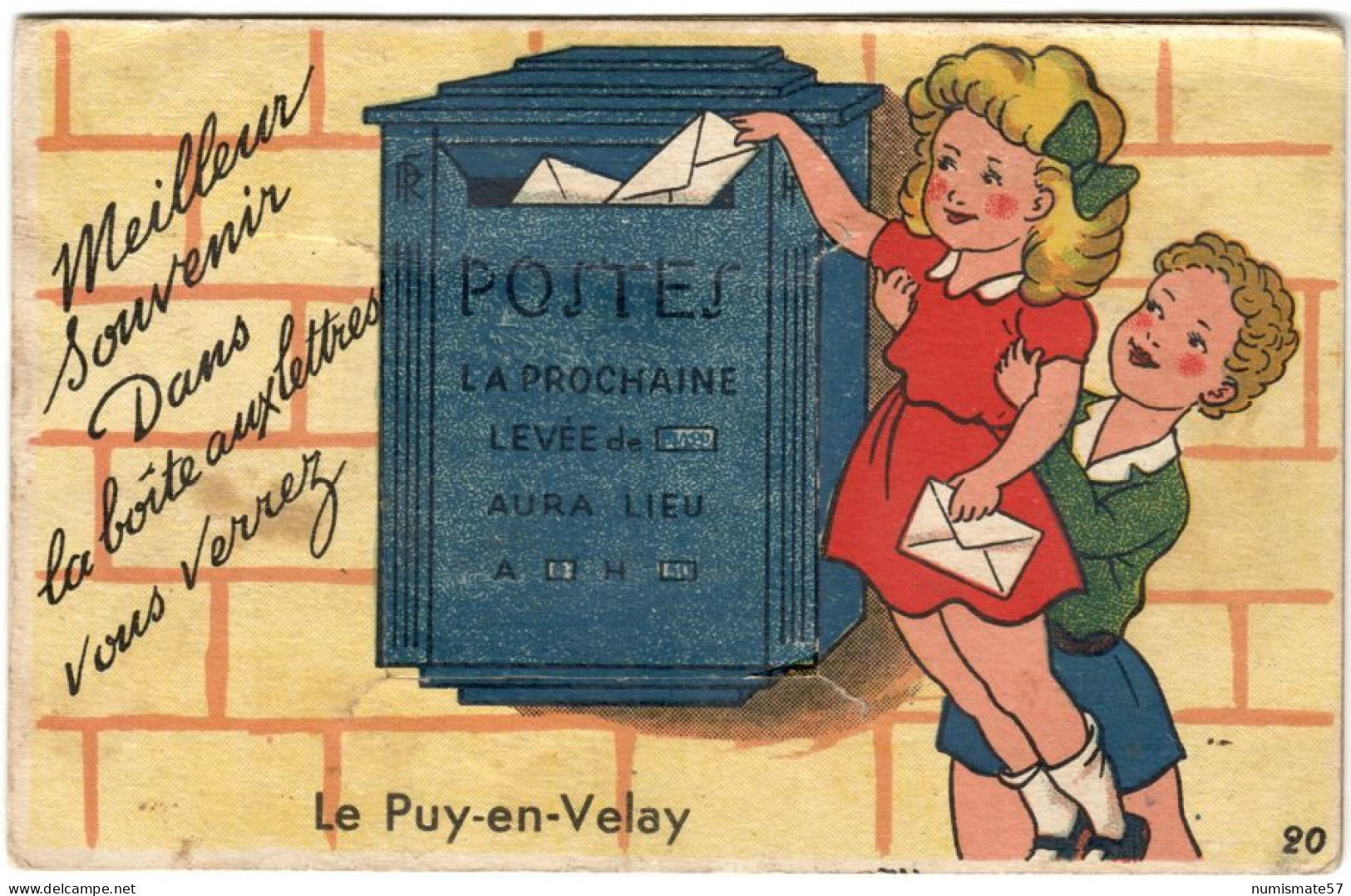 CARTE A SYSTEME - LE PUY EN VELAY - Meilleur Souvenir - Ed. Artaud - Gaby N°20 - Le Puy En Velay