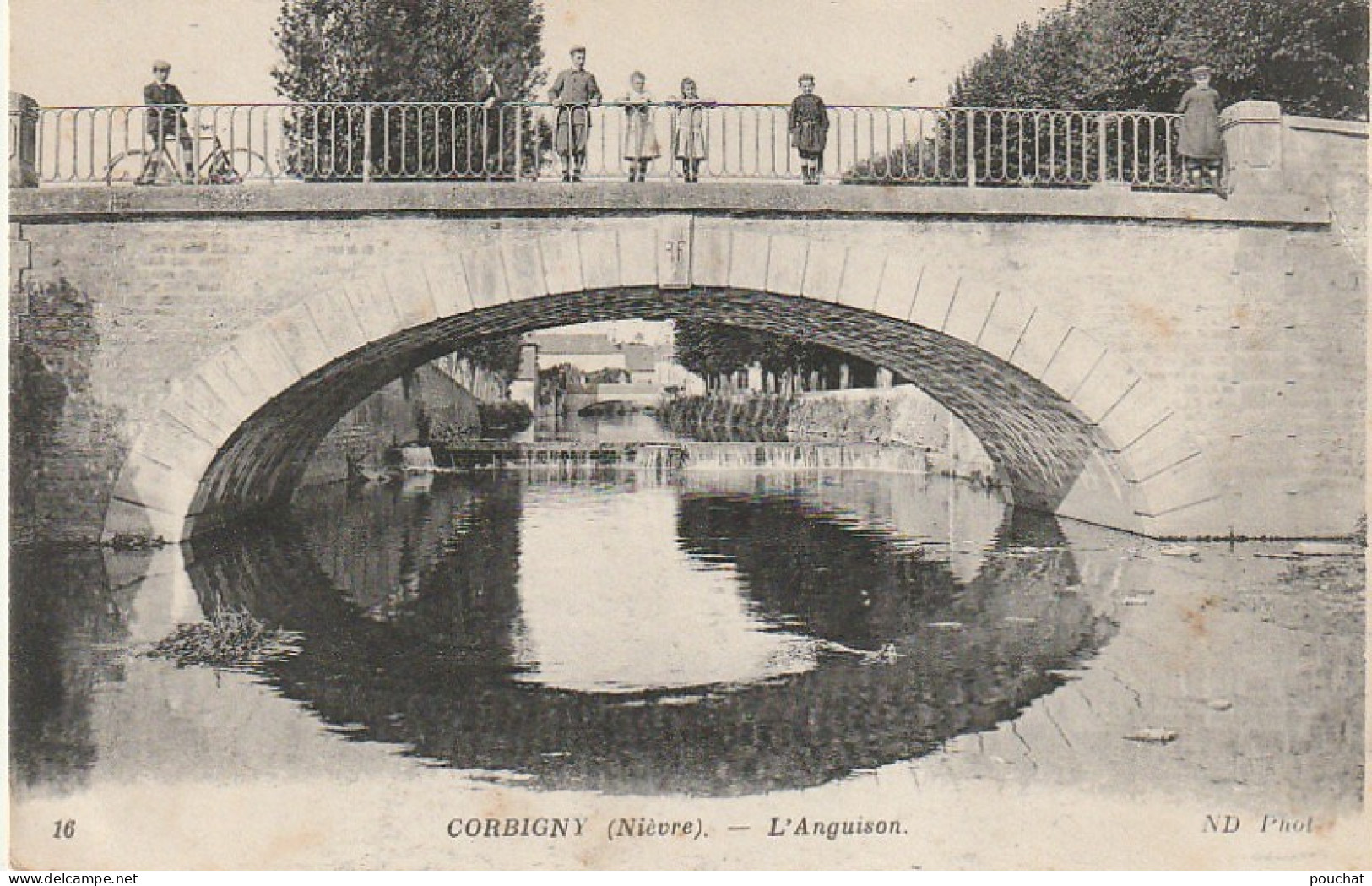 FI 21 -(58) CORBIGNY  -  L'ANGUISON  - ANIMATION SUR LE PONT -   2 SCANS - Corbigny