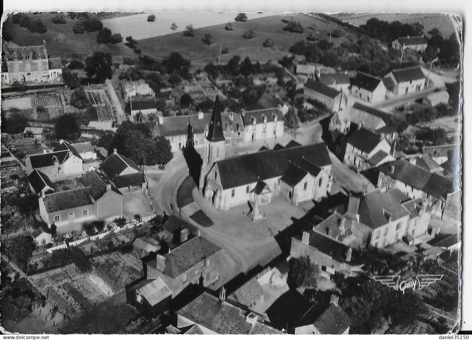 RARE N°1 - SAINT-DIDIER (I.-et-V.) Le Bourg LA FRANCE VUE DU CIEL ... CPSM Non écrite - Andere & Zonder Classificatie