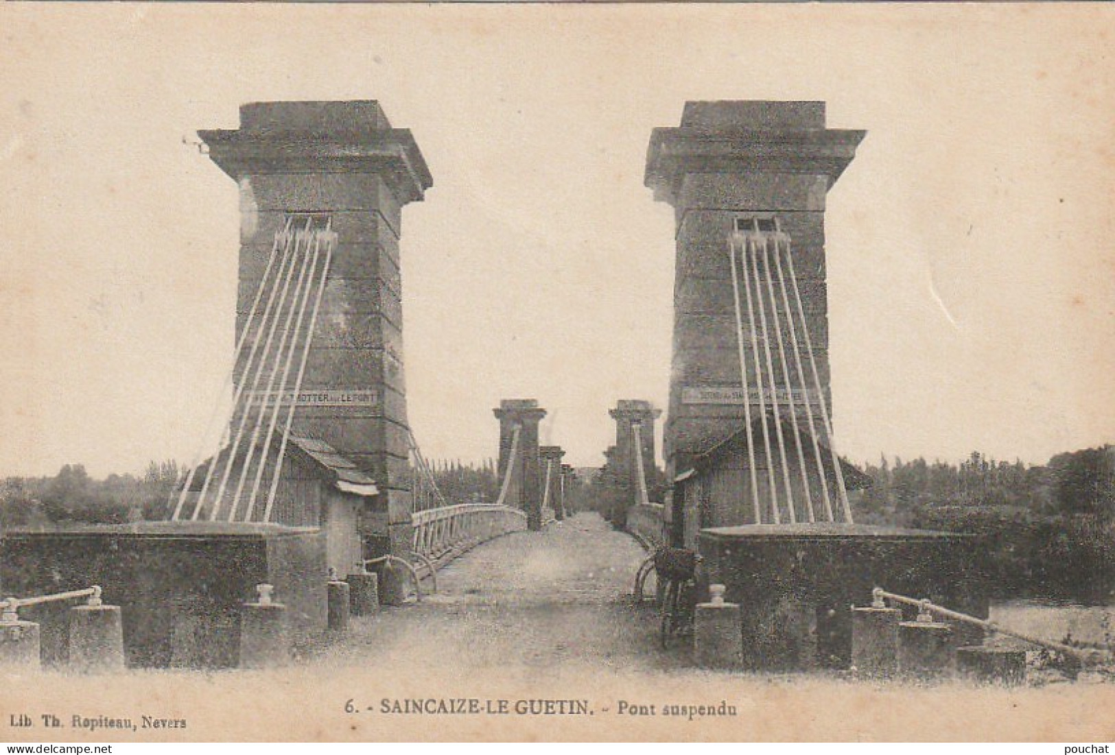 FI 21 -(58) SAINCAIZE LE GUETIN  -  PONT SUSPENDU    -  2 SCANS - Autres & Non Classés