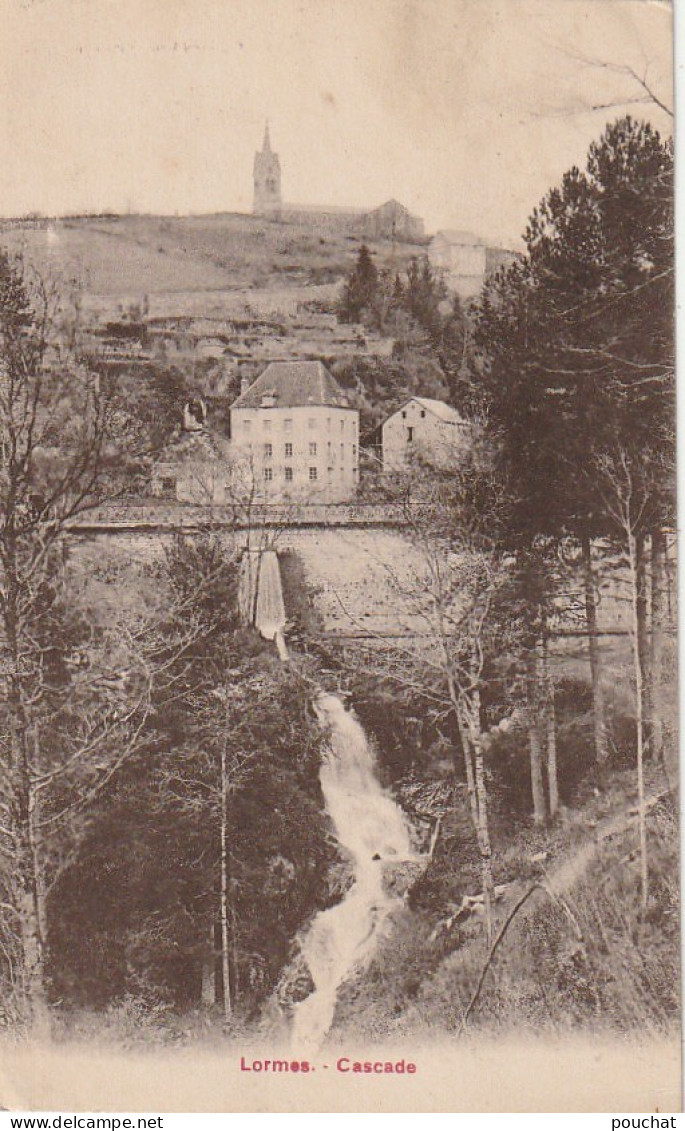 FI 22 -(58) LORMES  -  CASCADE  -  EN SURPLOMB , L'EGLISE  -  2 SCANS - Lormes