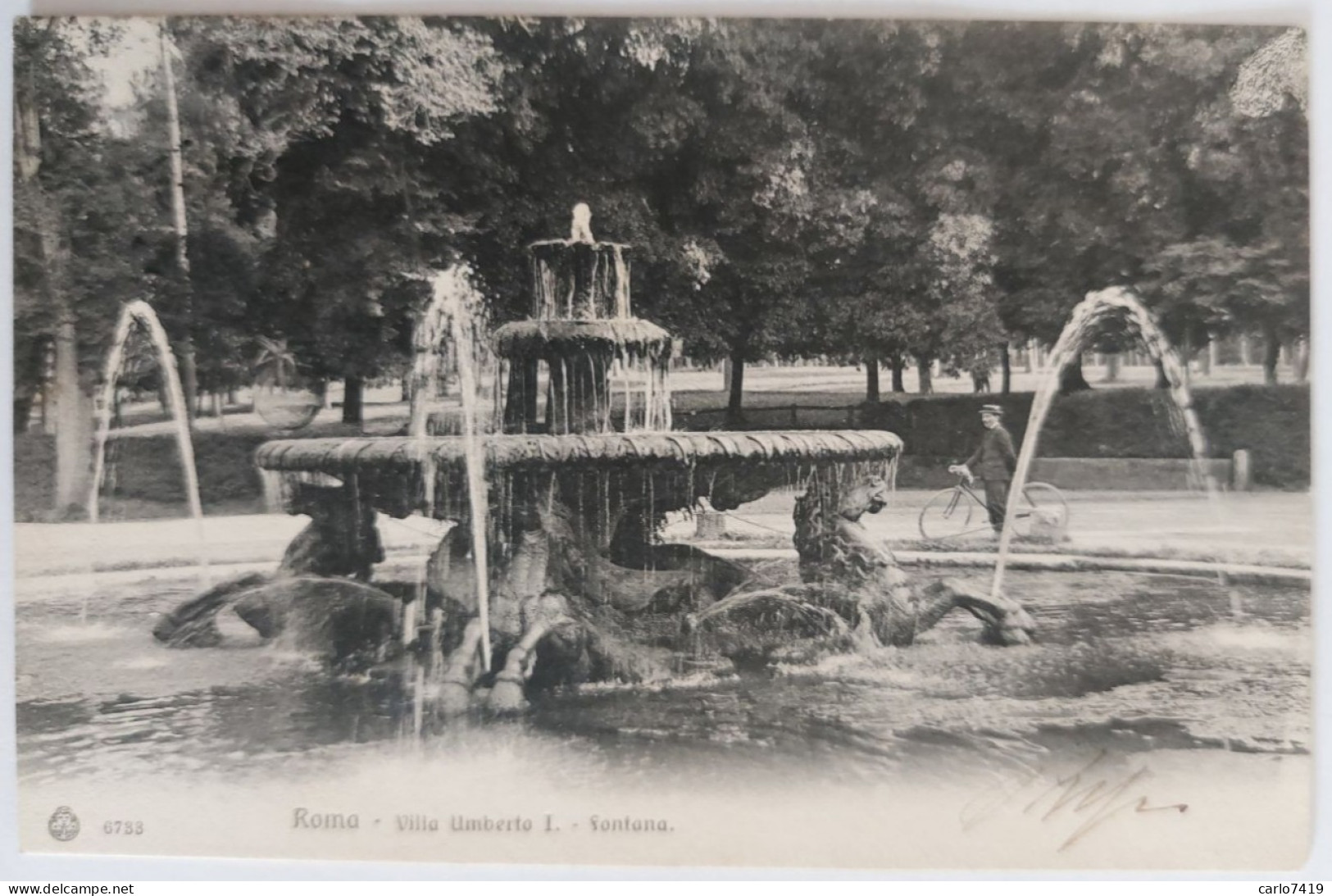 1908 - Roma - Villa Umberto I - Fontana - Viaggiata X Parma  - Crt0056 - Other Monuments & Buildings