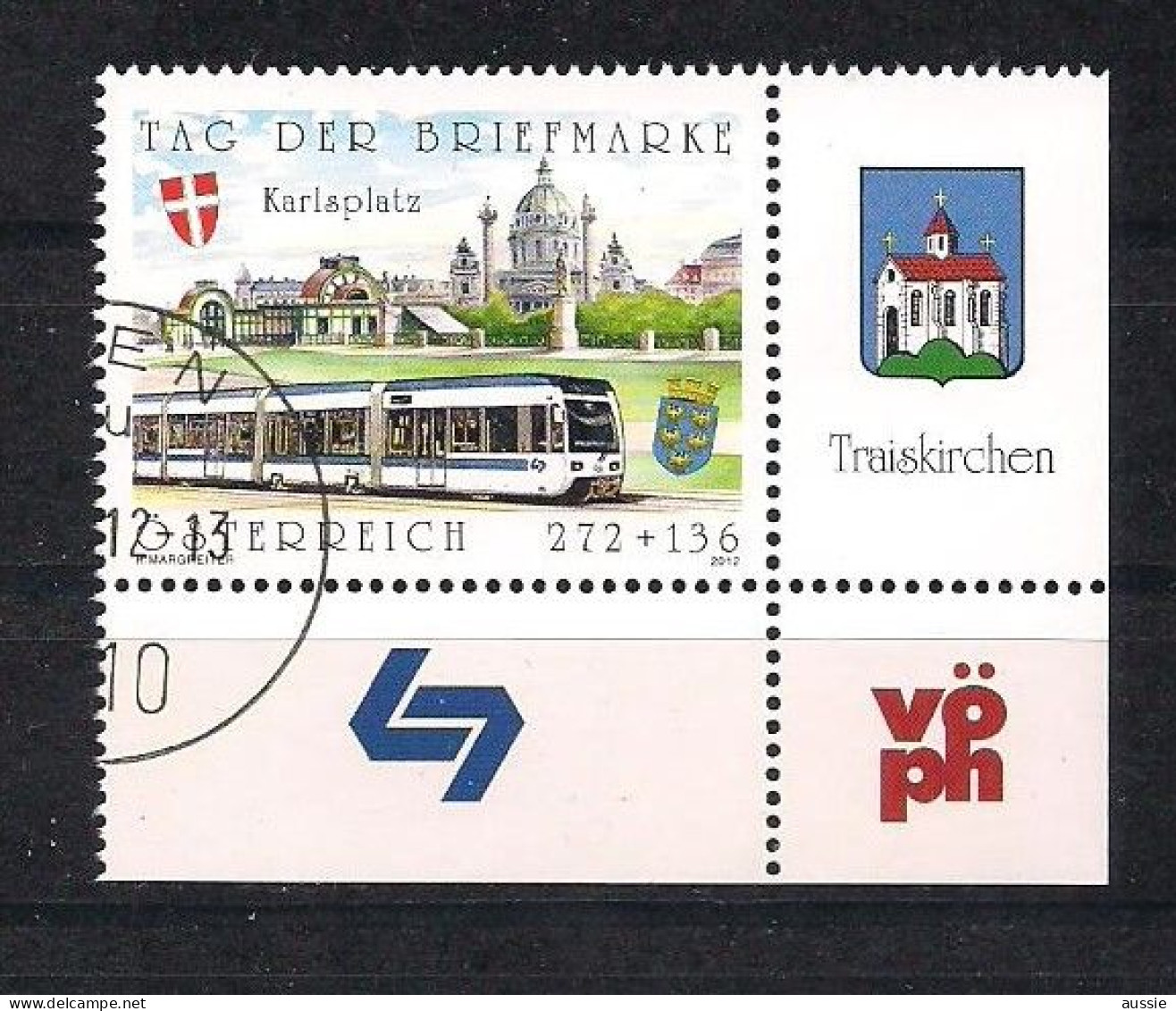 Austria Autriche Österreich 2012 Yvertn° 2825 Mi 2996 (°) Oblitéré Journée Du Timbre Tag Der Briefmarke - Strassenbahnen