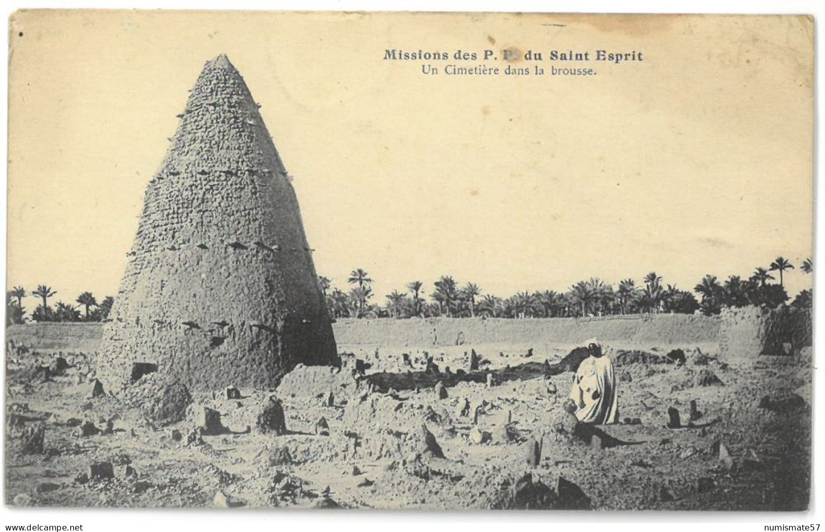 CPA Missions Des P. P. Du Saint Esprit - Un Cimetière Dans La Brousse - Ed. J. Bienaimé , Reims - Missie