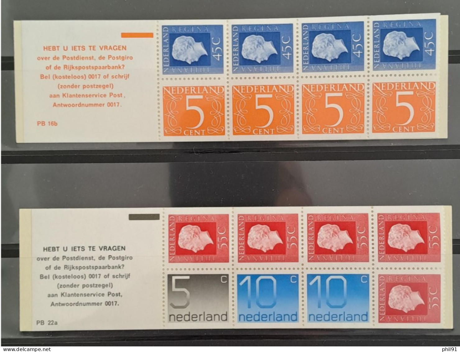 PAYS BAS    Lot De 11 Carnets Des Années 1967 à 1976 - Postzegelboekjes En Roltandingzegels