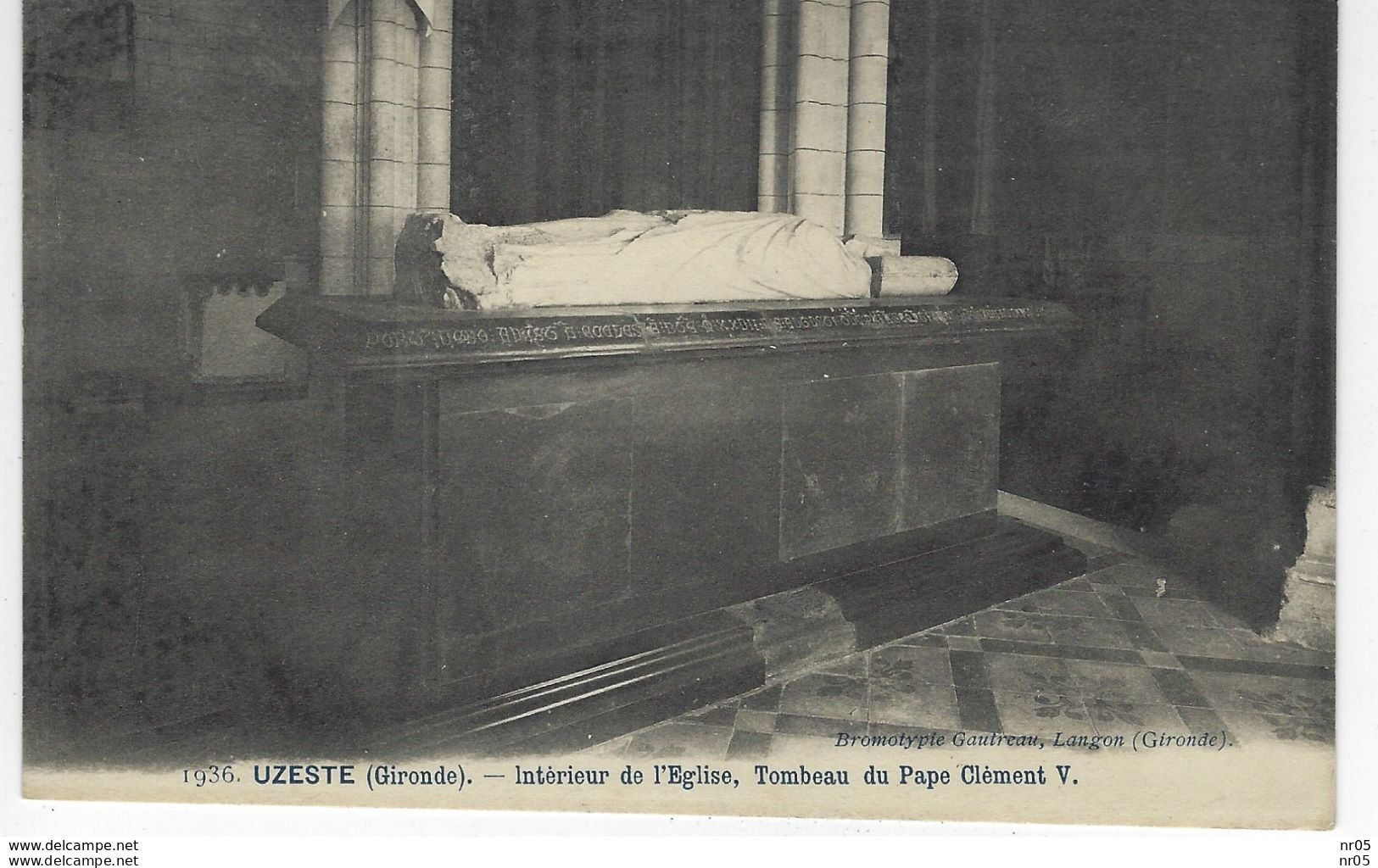 33 - UZESTE   ( Gironde )   - Interieur De L'Eglise, Tombeau Du Pape Clement V - Altri & Non Classificati