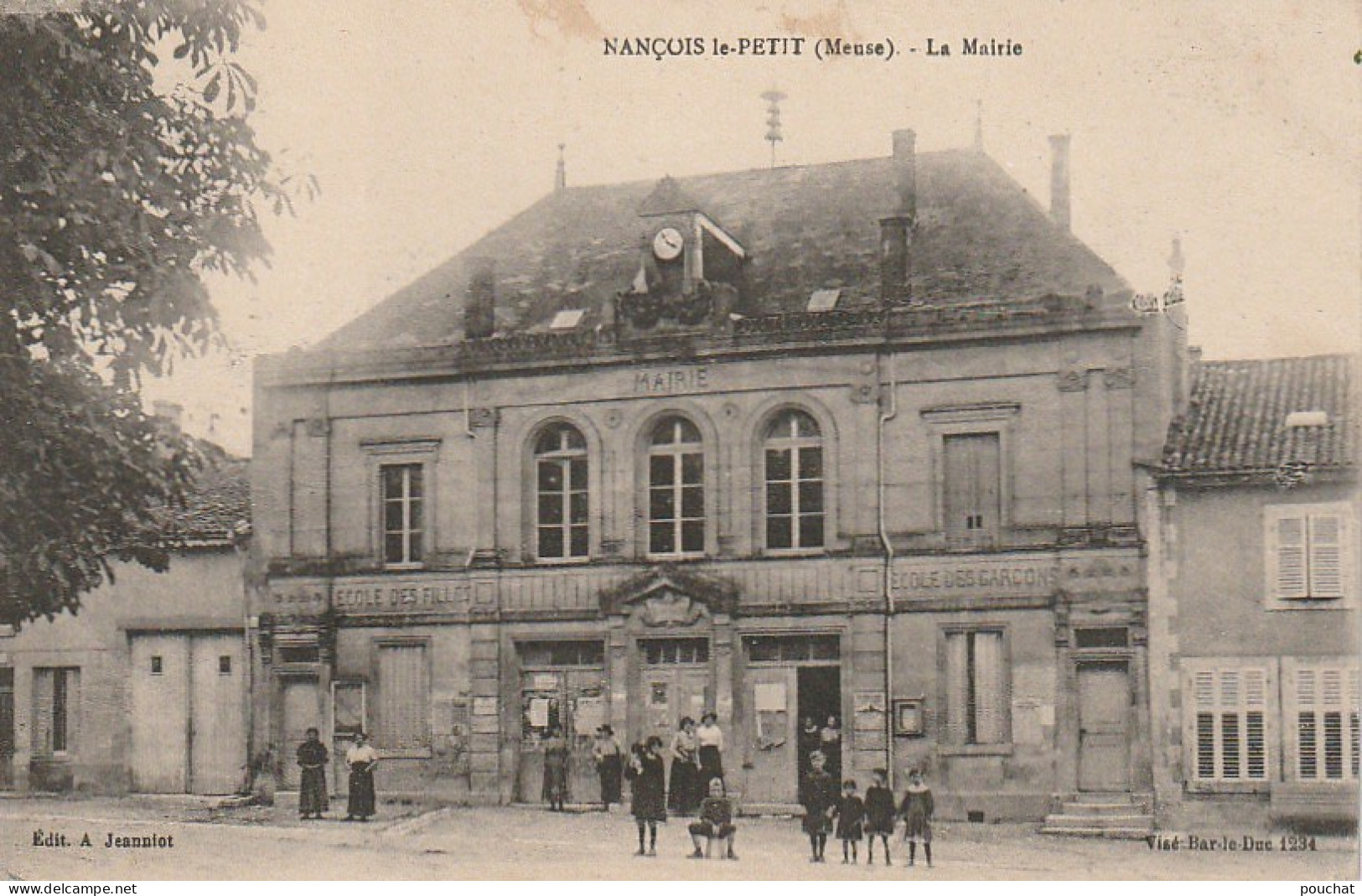 FI 11 -(55) NANCOIS LE PETIT  -  LA MAIRIE - ECOLE DE FILLES ET GARCONS - ANIMATION - ECOLIERS , INSTITUTRICES - 2 SCANS - Autres & Non Classés