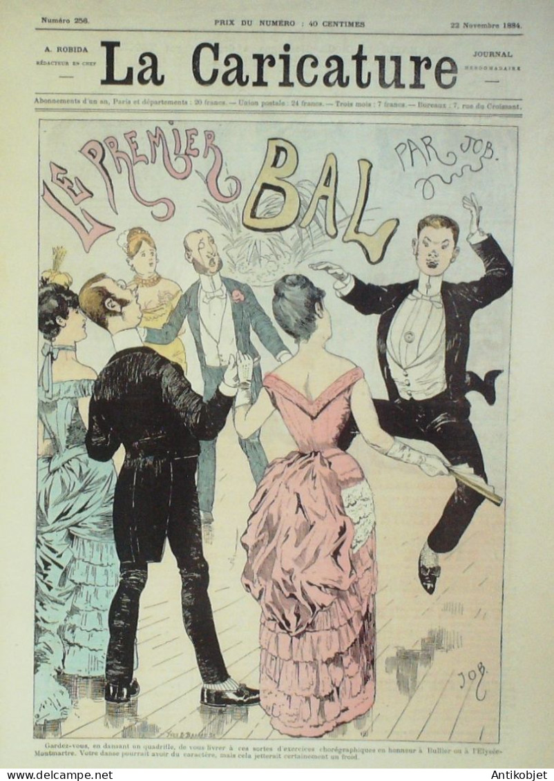 La Caricature 1884 N°256 Premeir Bal Job Brisson Par Luque Trock - Tijdschriften - Voor 1900