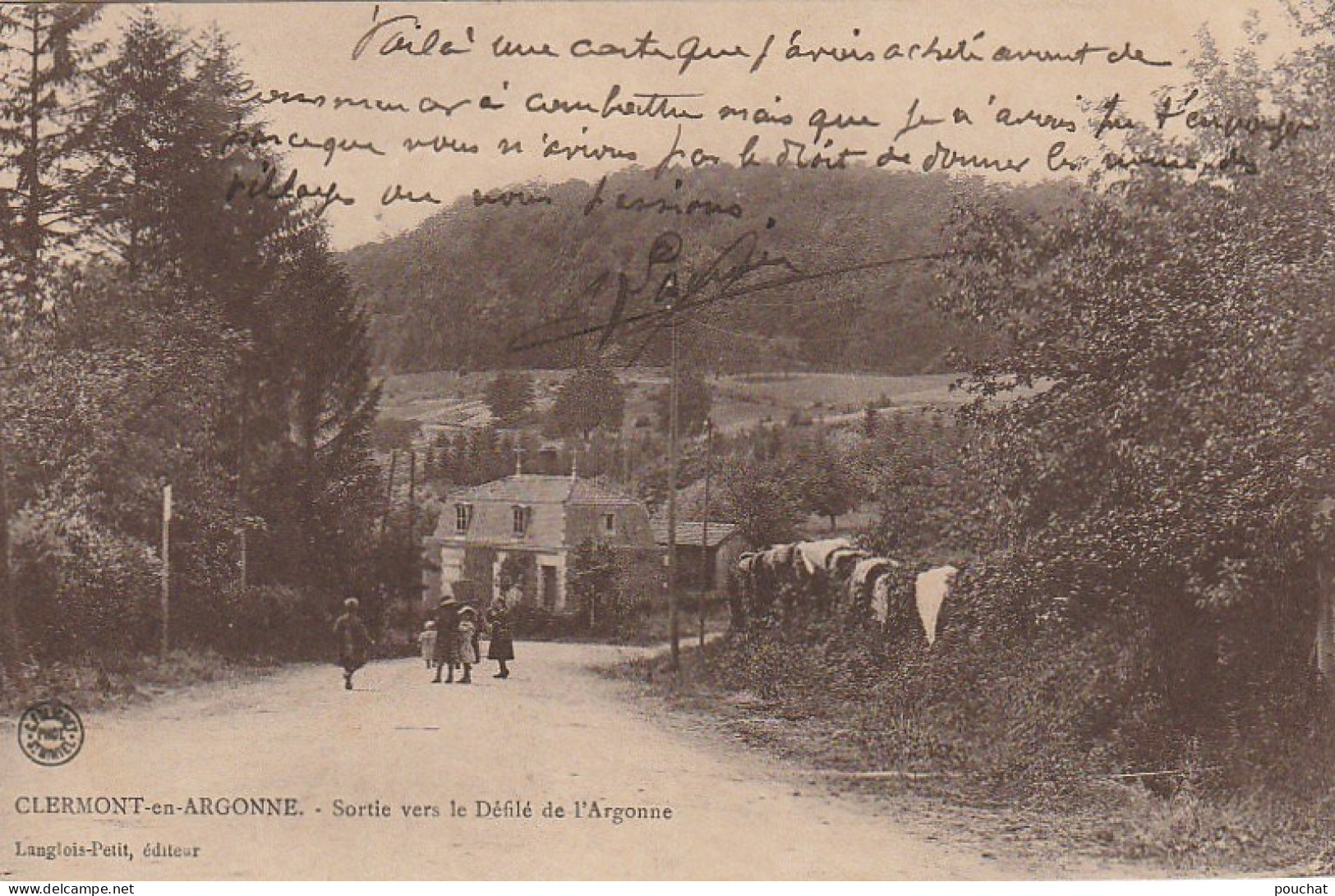 FI 12 -(55) CLERMONT EN ARGONNE - SORTIE VERS LE DEFILE DE L'ARGONNE - ANIMATION - ENFANTS - EDIT. LANGLOIS PETIT - Clermont En Argonne