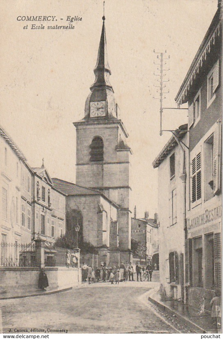 FI 12 -(55) COMMERCY  -  EGLISE ET ECOLE MATERNELLE   - ANIMATION - GROUPE D'ENFANTS - RESTAURANT LATARCHE -  2 SCANS - Commercy