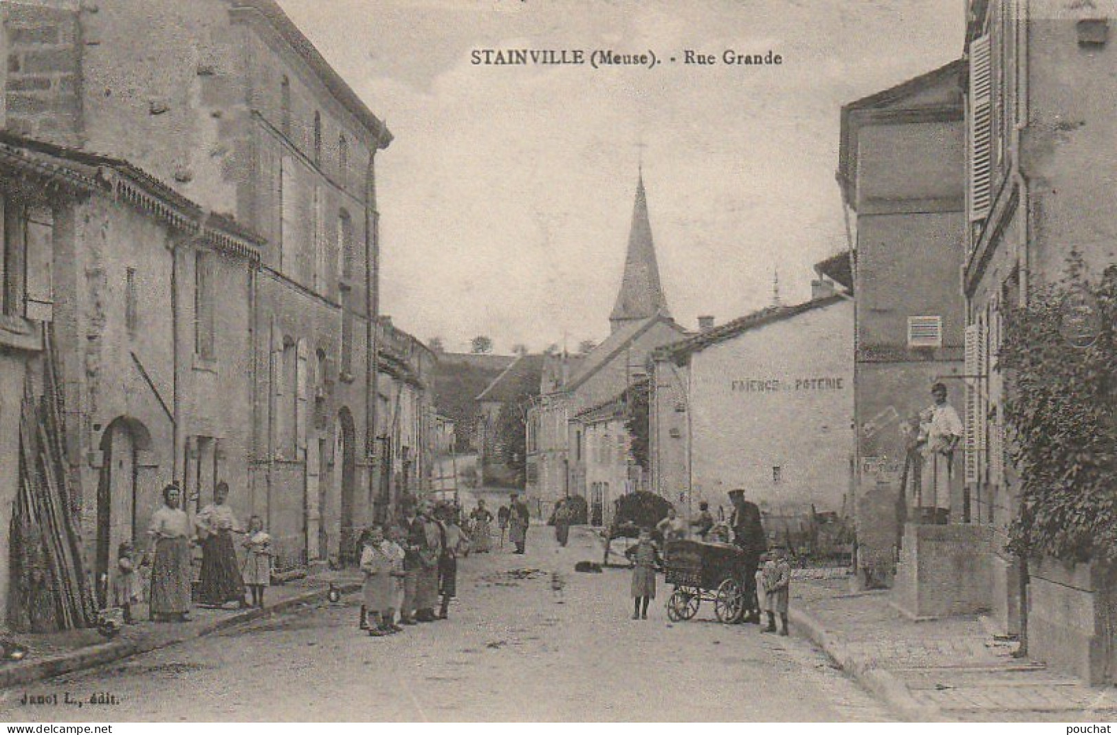 FI 12 -(55) STAINVILLE  -  RUE GRANDE - ANIMATION - MARCHAND DE VIN AMBULANT ( CAVES ST DIZIER) - 2 SCANS - Other & Unclassified
