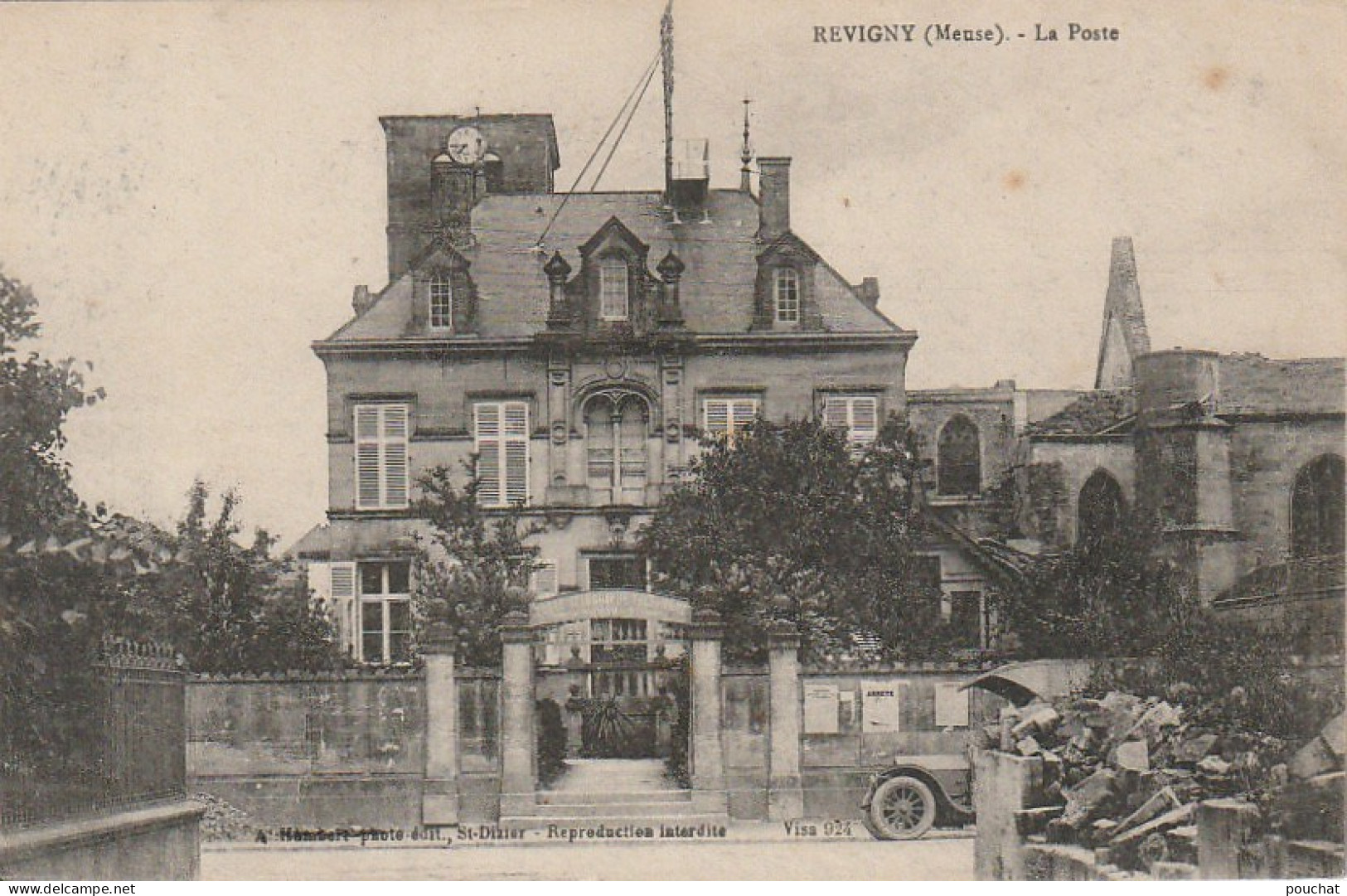 FI 12 -(55) REVIGNY  -  LA POSTE  - EDIT. HUMBERT , ST DIZIER  - 2 SCANS - Revigny Sur Ornain